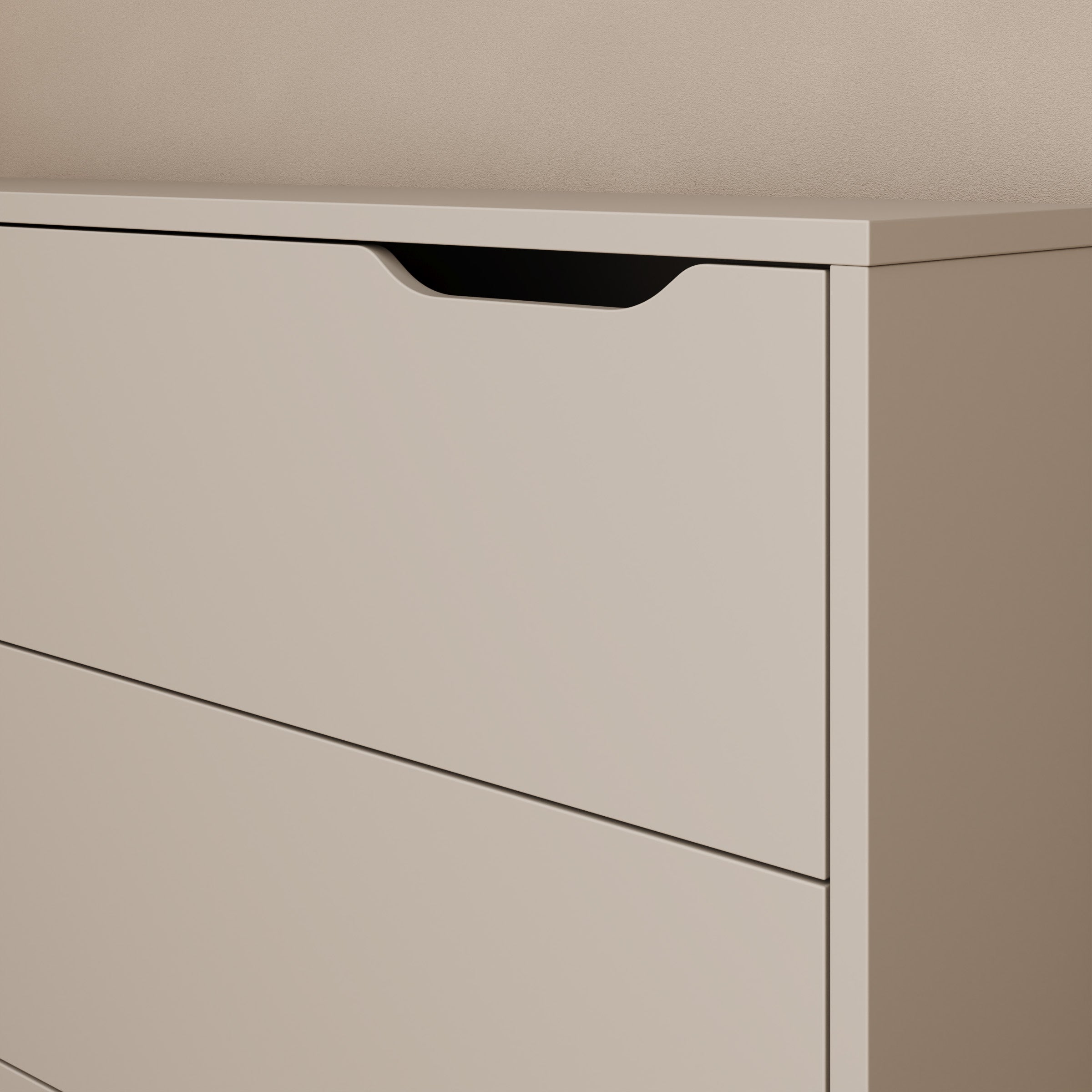Lechi - Bureau links uitschuifbaar - Beige - 136x115x93 cm