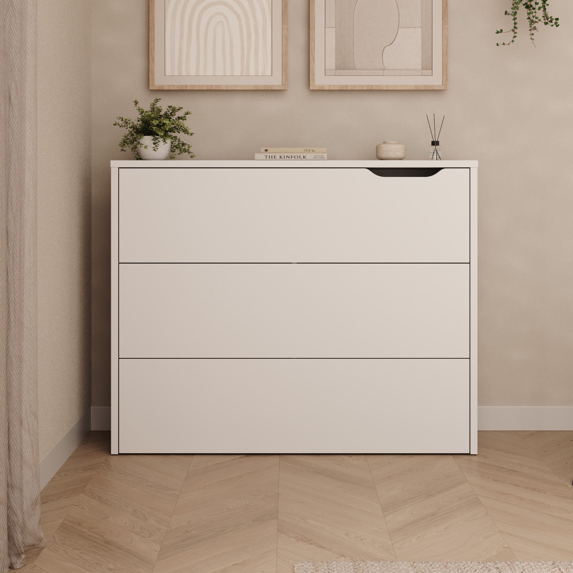 Lechi - Bureau links uitschuifbaar - Wit - 136x115x93 cm