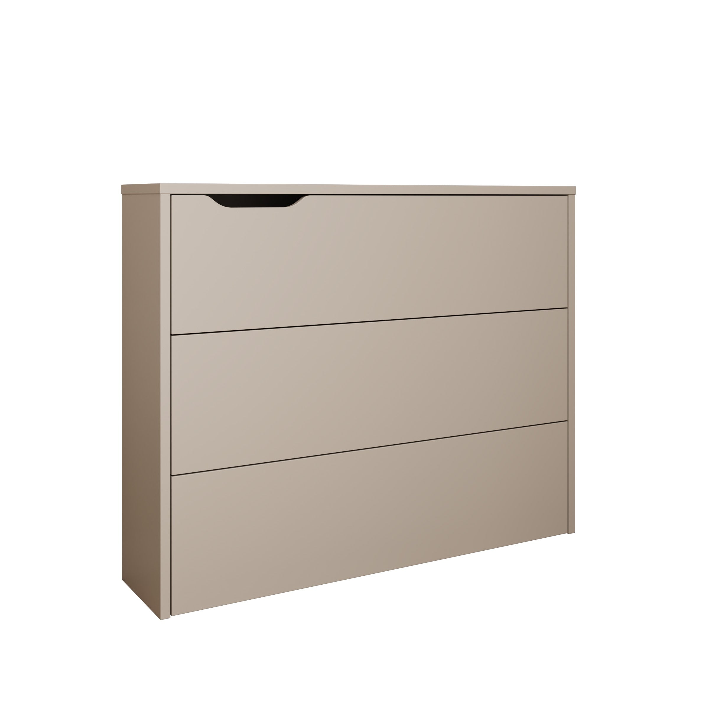 Lechi - Bureau rechts uitschuifbaar - Beige - 136x115x93 cm