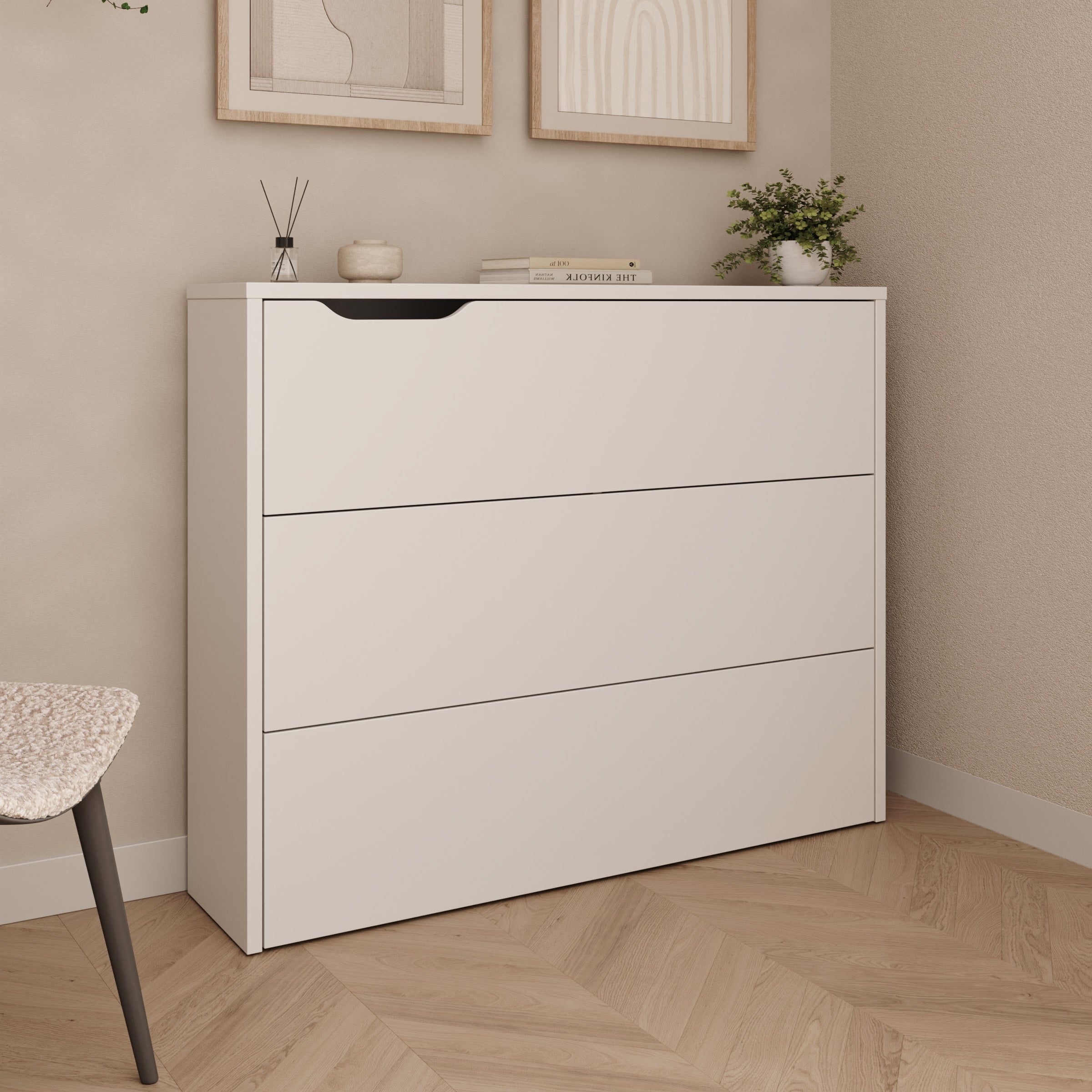 Lechi - Bureau rechts uitschuifbaar - Wit - 136x115x93 cm