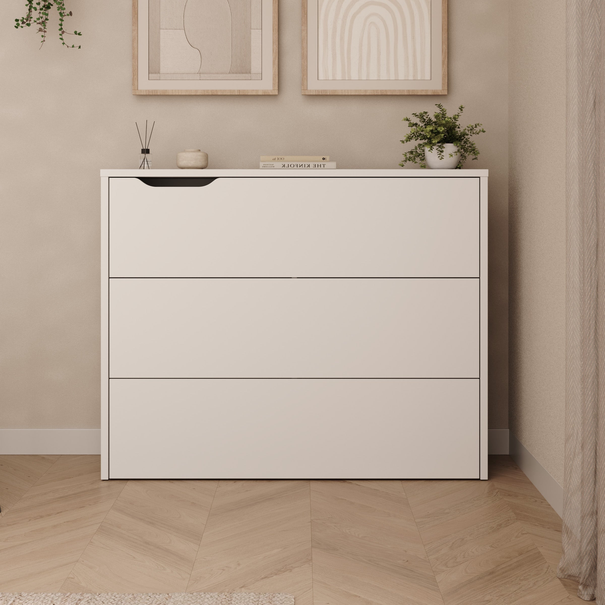 Lechi - Bureau rechts uitschuifbaar - Wit - 136x115x93 cm