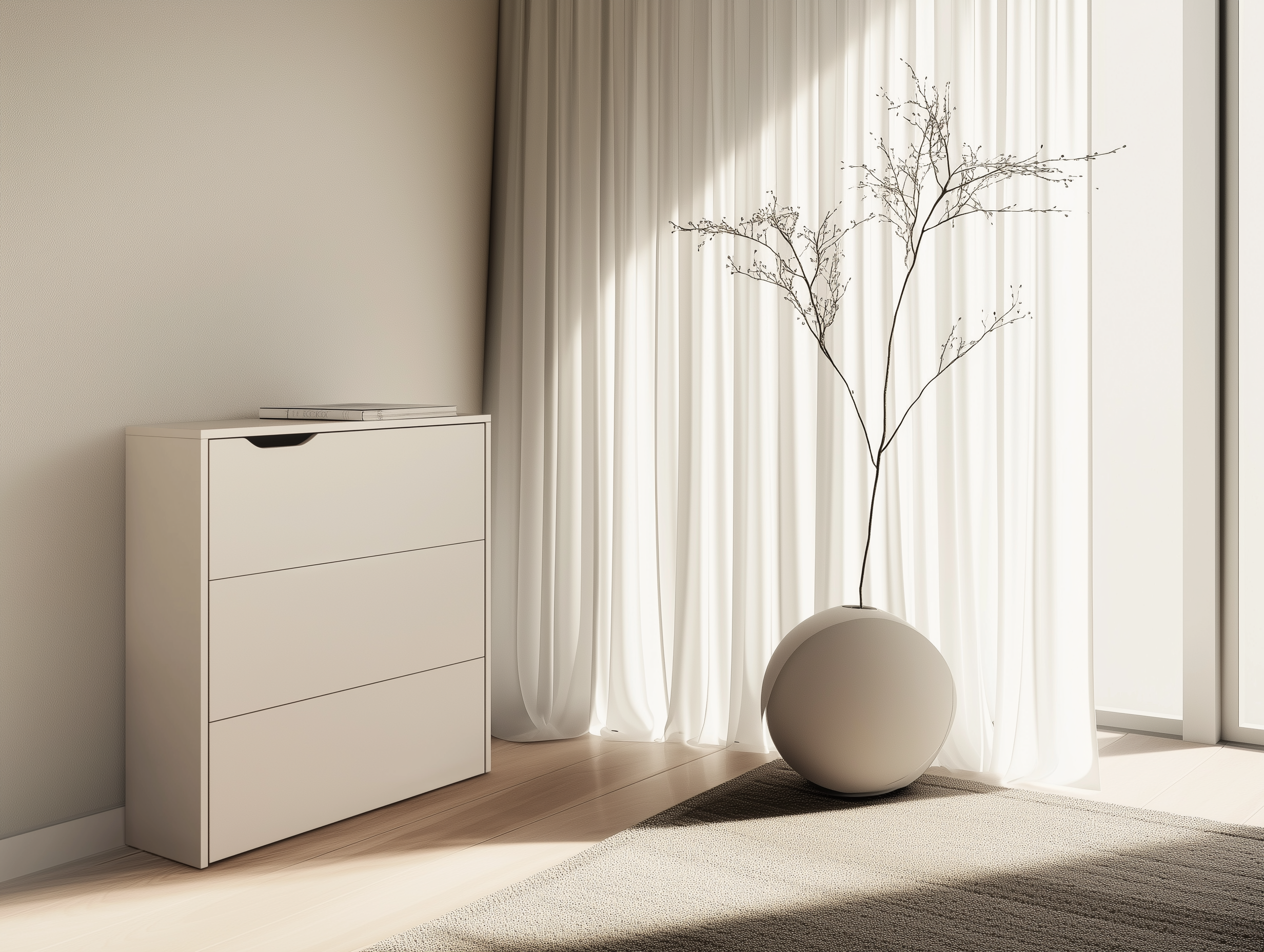 Lenart Work Concept - Bureau rechts uitschuifbaar - Beige - 136x115x93 cm