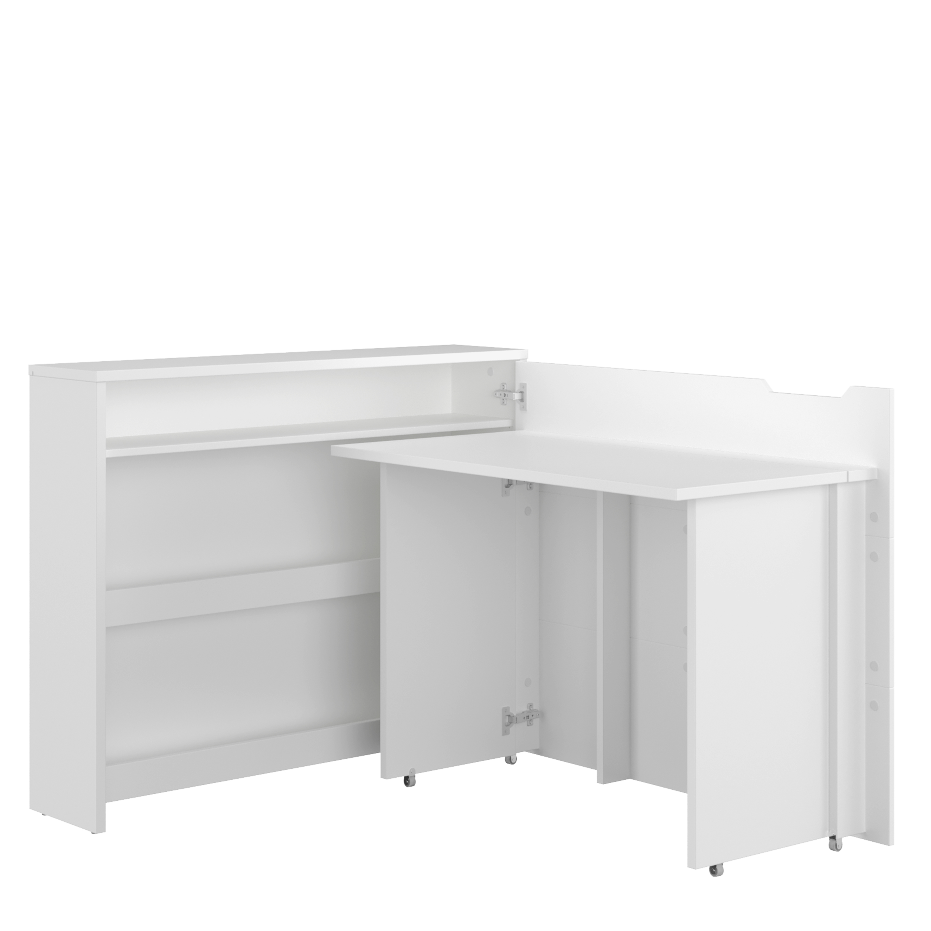 Lenart Work Concept - Bureau rechts uitschuifbaar - Wit - 136x115x93 cm