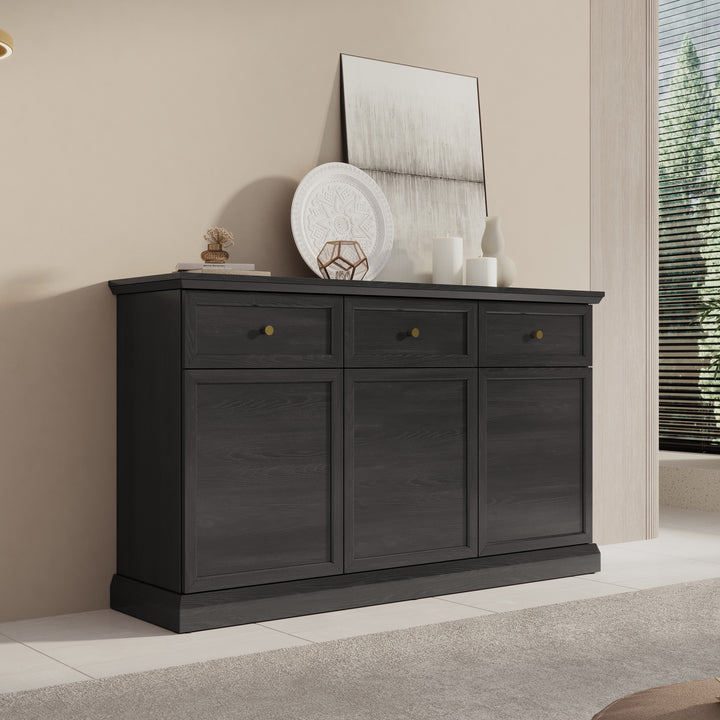 Leroy - Dressoir - Zwart - 146x40x86 cm