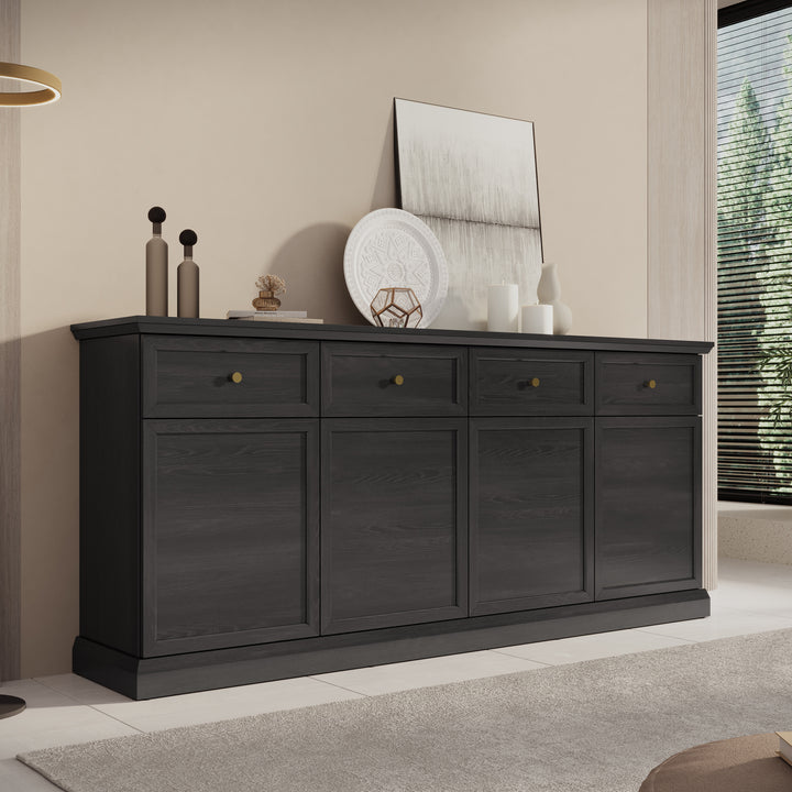 Leroy - Dressoir - Zwart - 193x40x86 cm