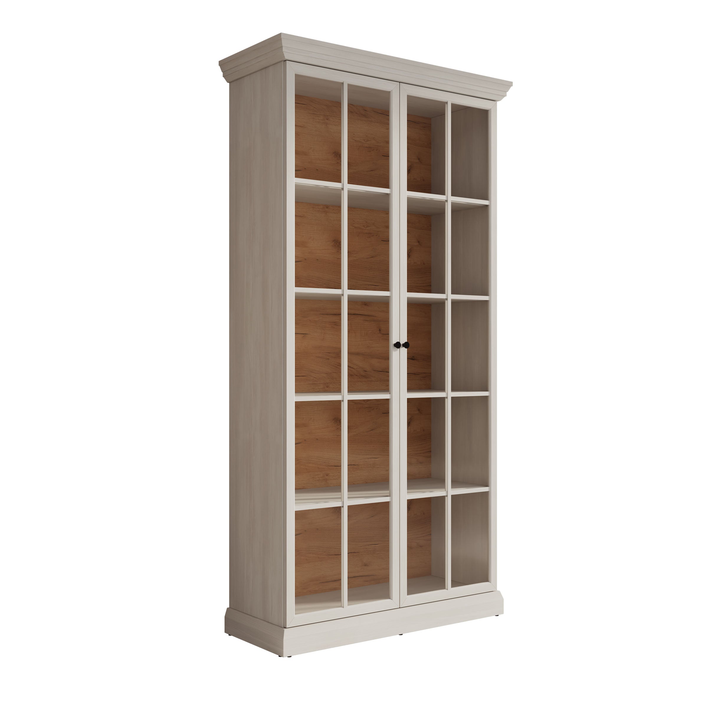 Leroy - Vitrinekast - Wit - 102x41x199 cm