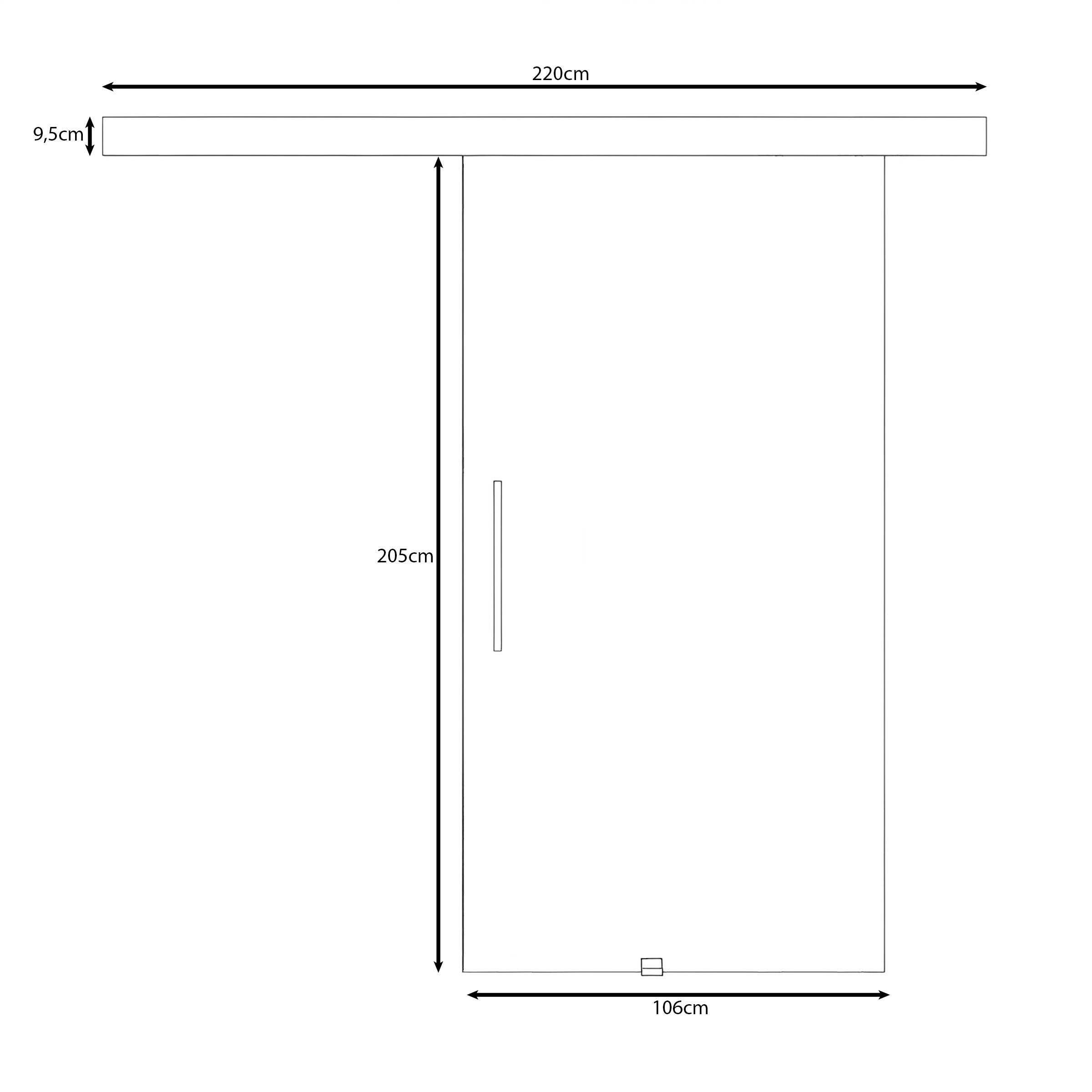 Liber - Schuifdeur - Glas - 106x205 cm