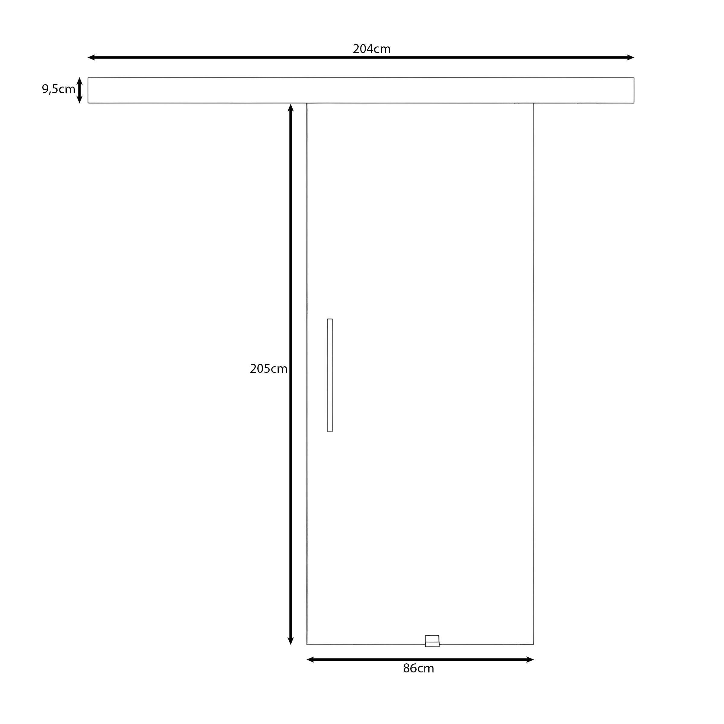 Liber - Schuifdeur - Glas - 86x205 cm