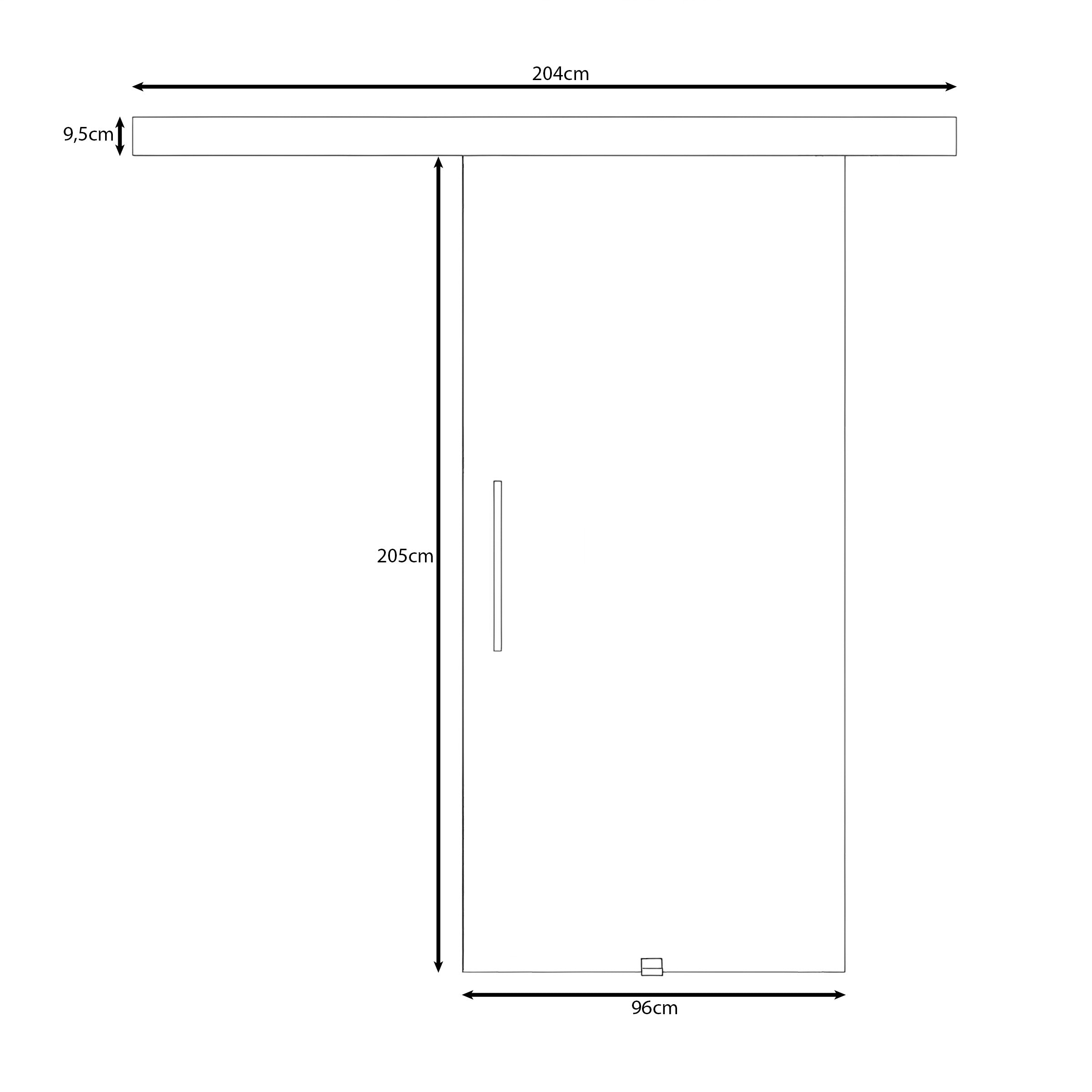 Liber - Schuifdeur - Glas - 96x205 cm