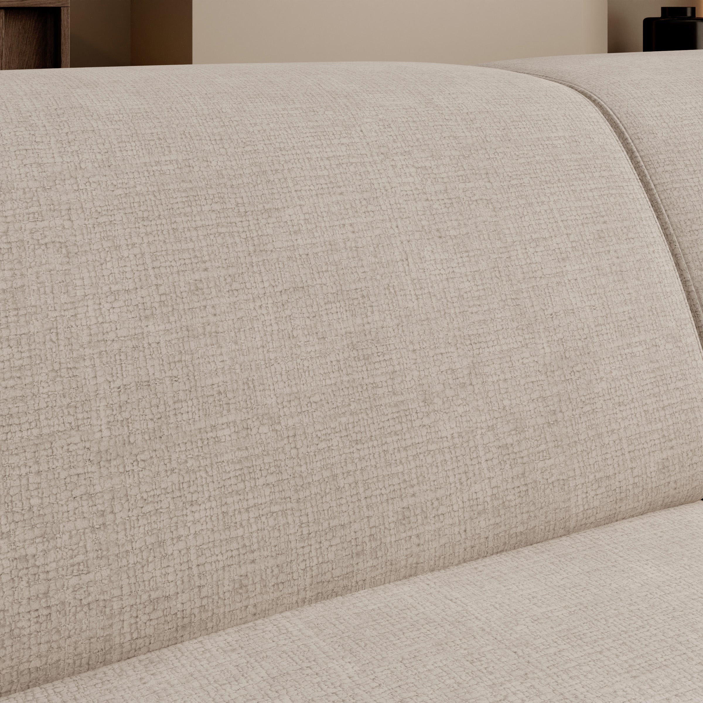 Liftado XL - Hoekbank 5-zits met chaise longue - Stof beige - Links