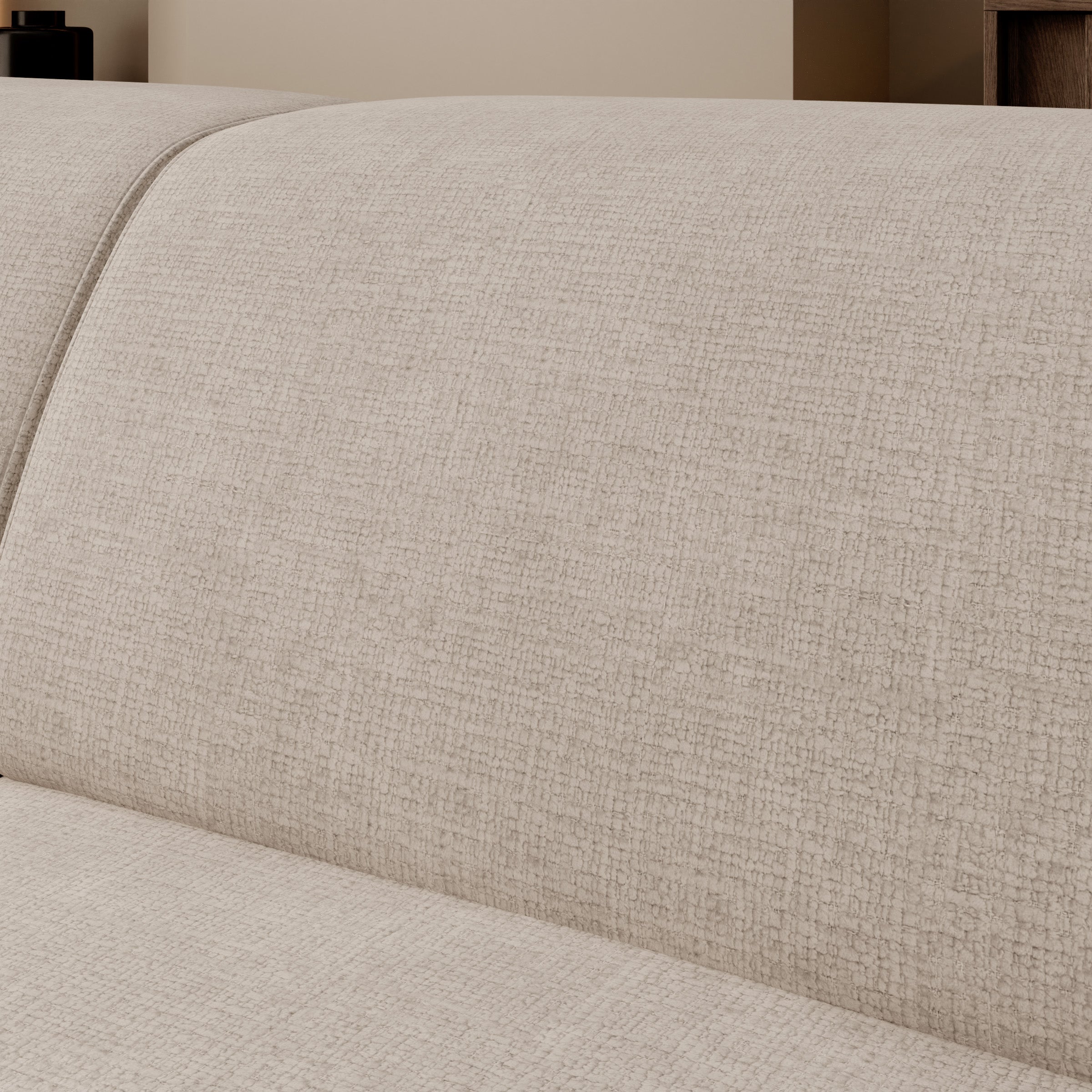 Liftado XL - Hoekbank 5-zits met chaise longue - Stof beige - Rechts