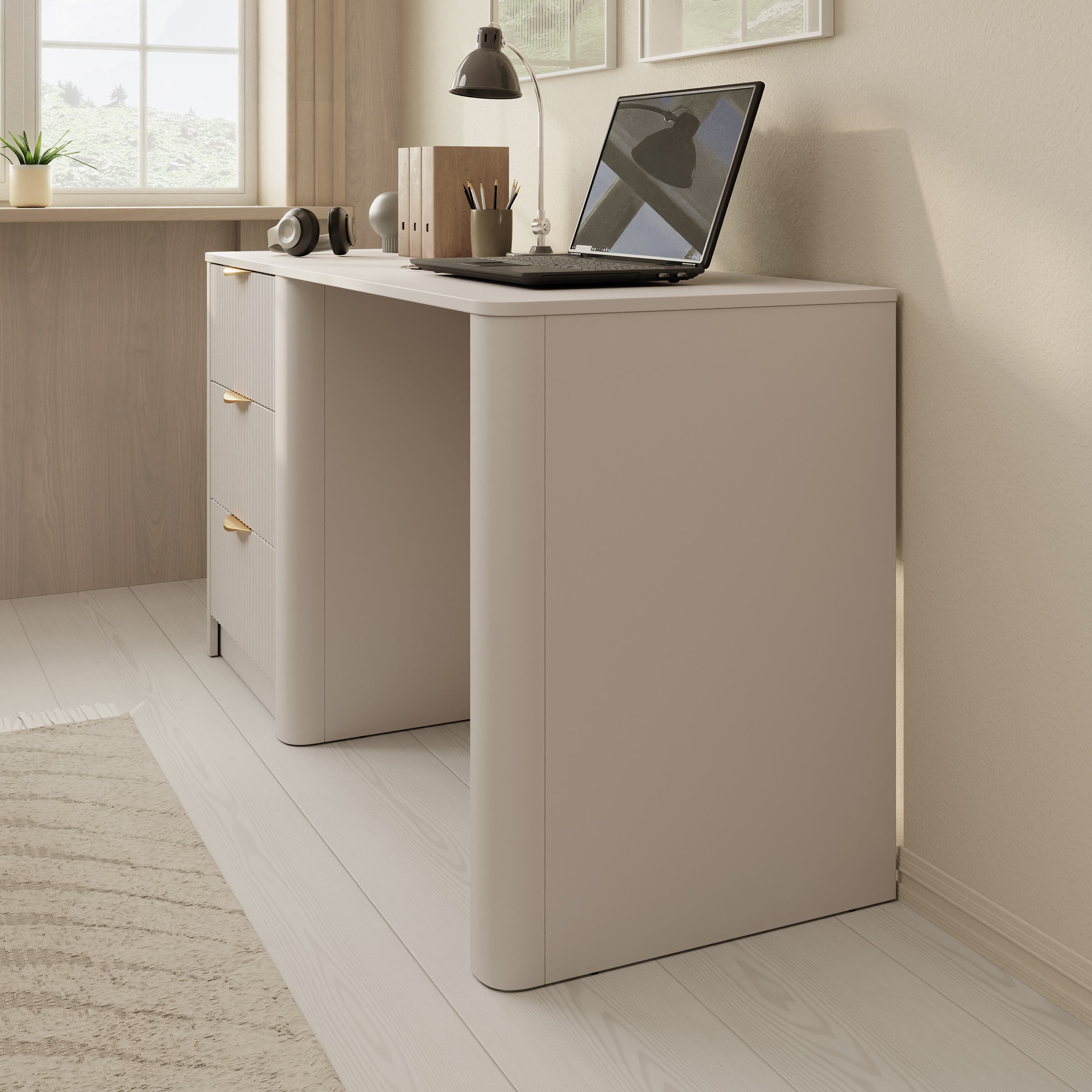 Lima - Bureau - Beige - 140x55x76 cm
