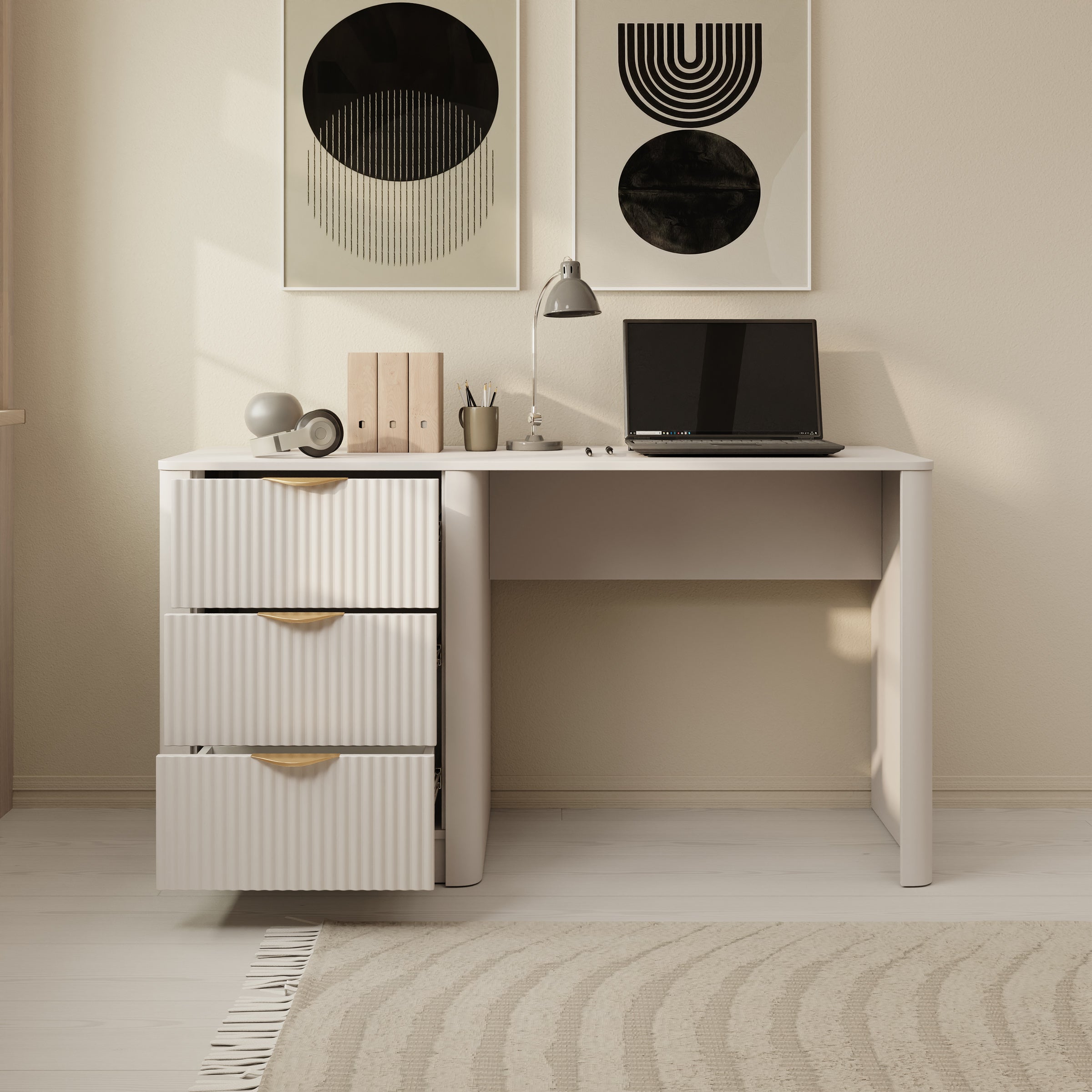 Lima - Bureau - Beige - 140x55x76 cm