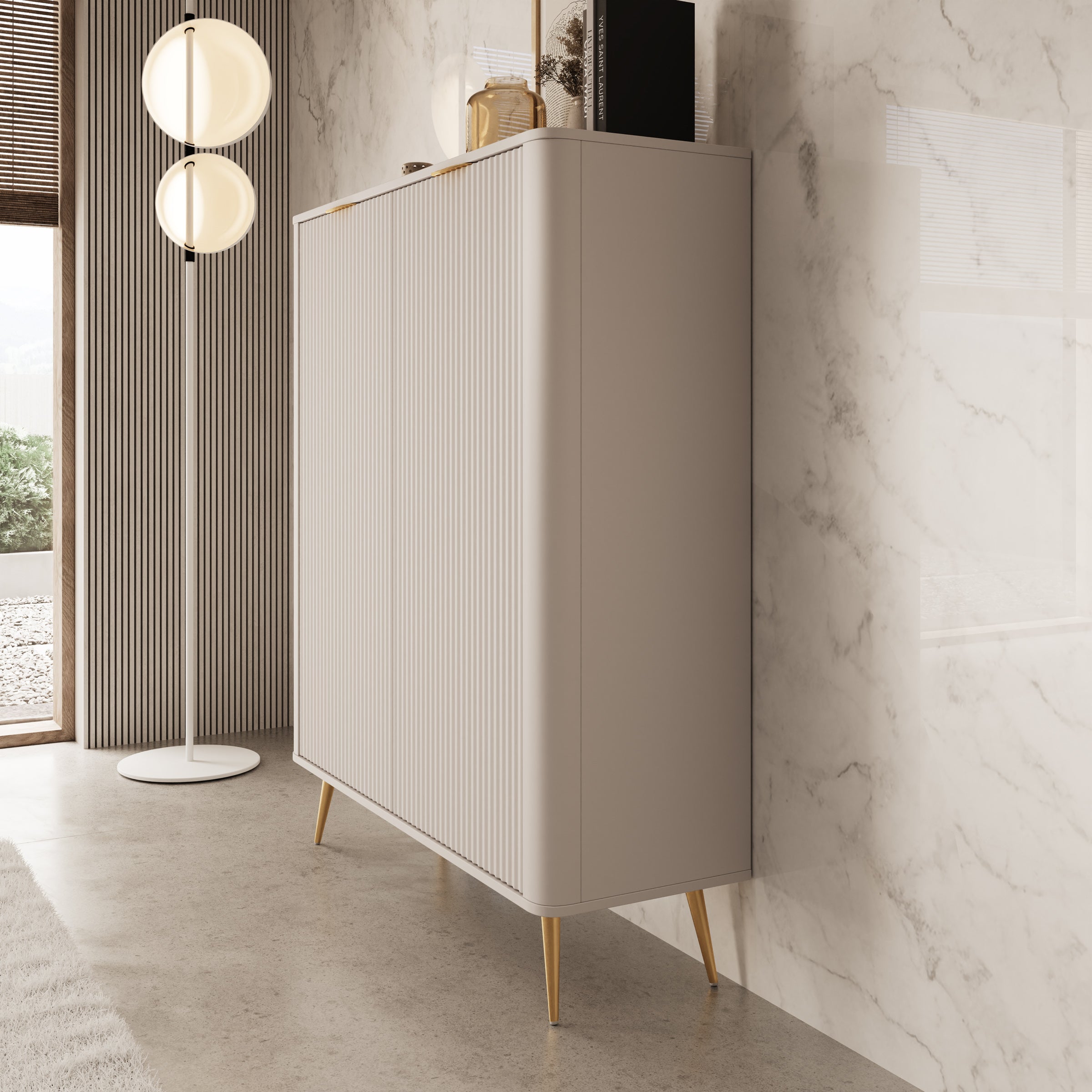 Lima - Dressoir - Beige - 113x38x134 cm