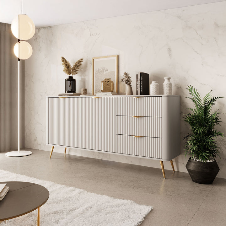 Lima - Dressoir - Beige - 163x38x81 cm