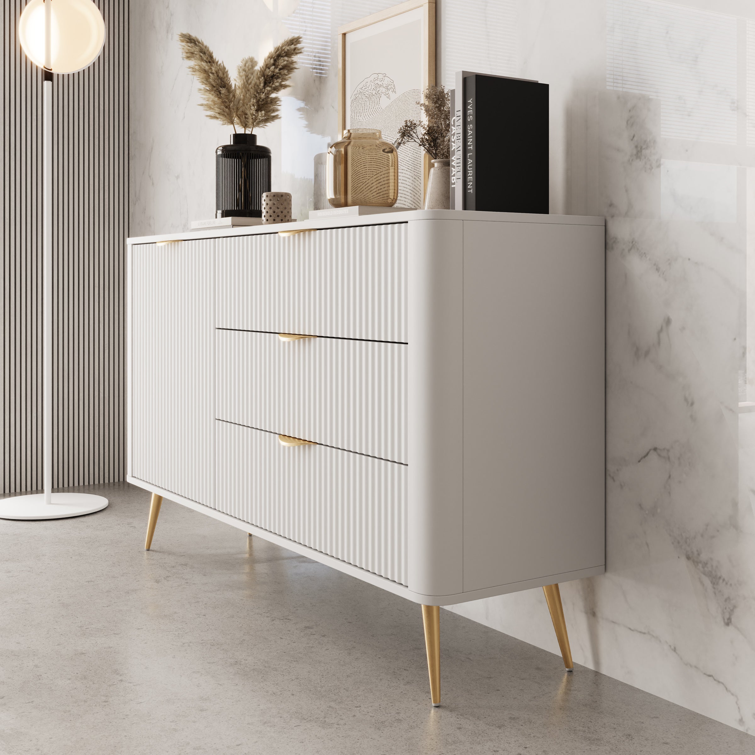Lima - Dressoir - Wit - 138x38x81 cm