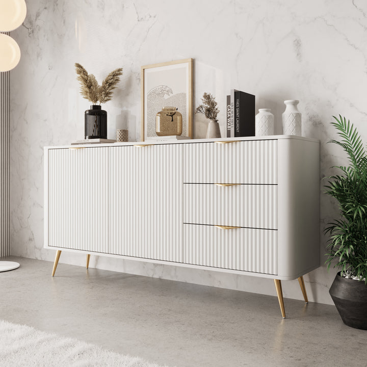 Lima - Dressoir - Wit - 163x38x81 cm