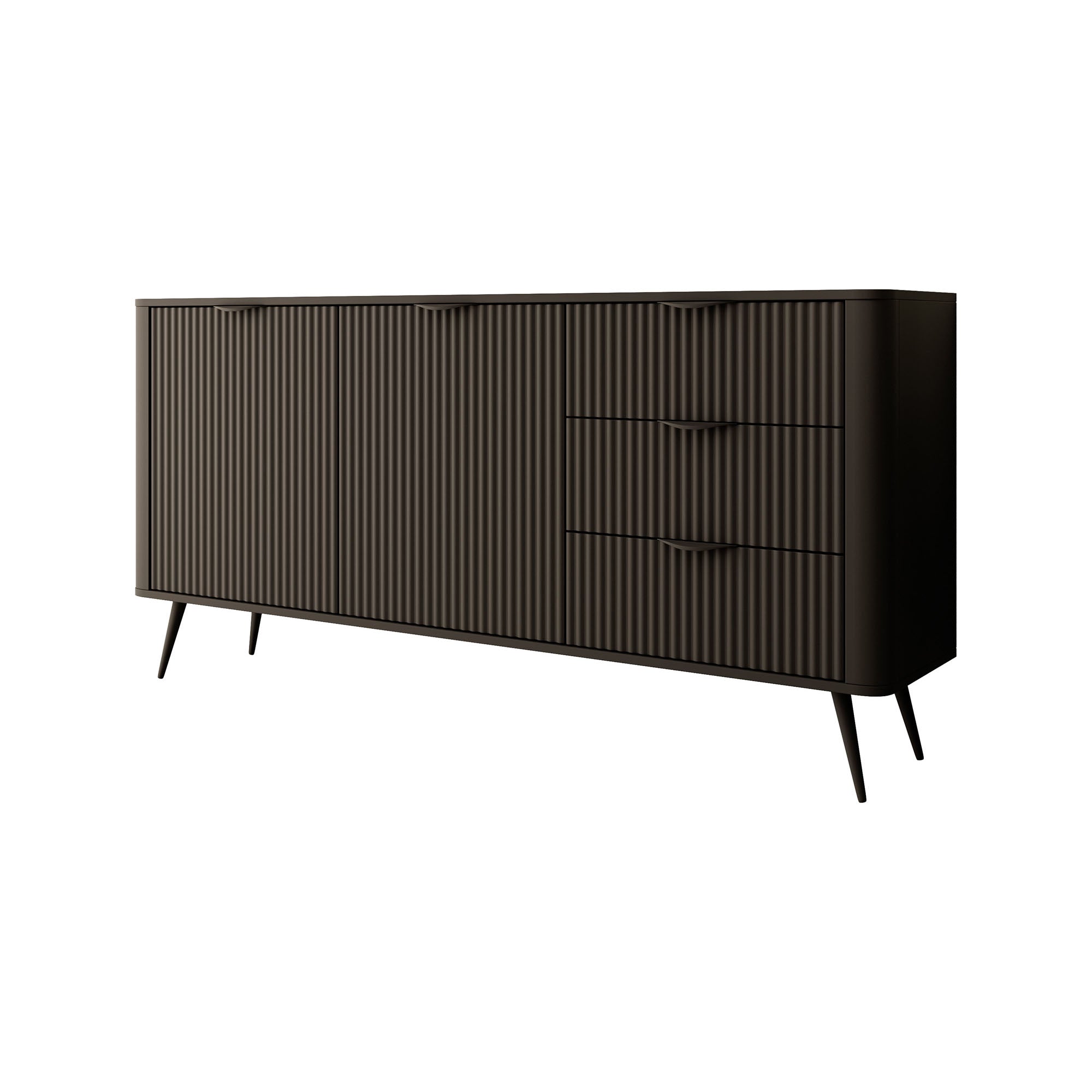 Lima - Dressoir - Zwart - 163x38x81 cm