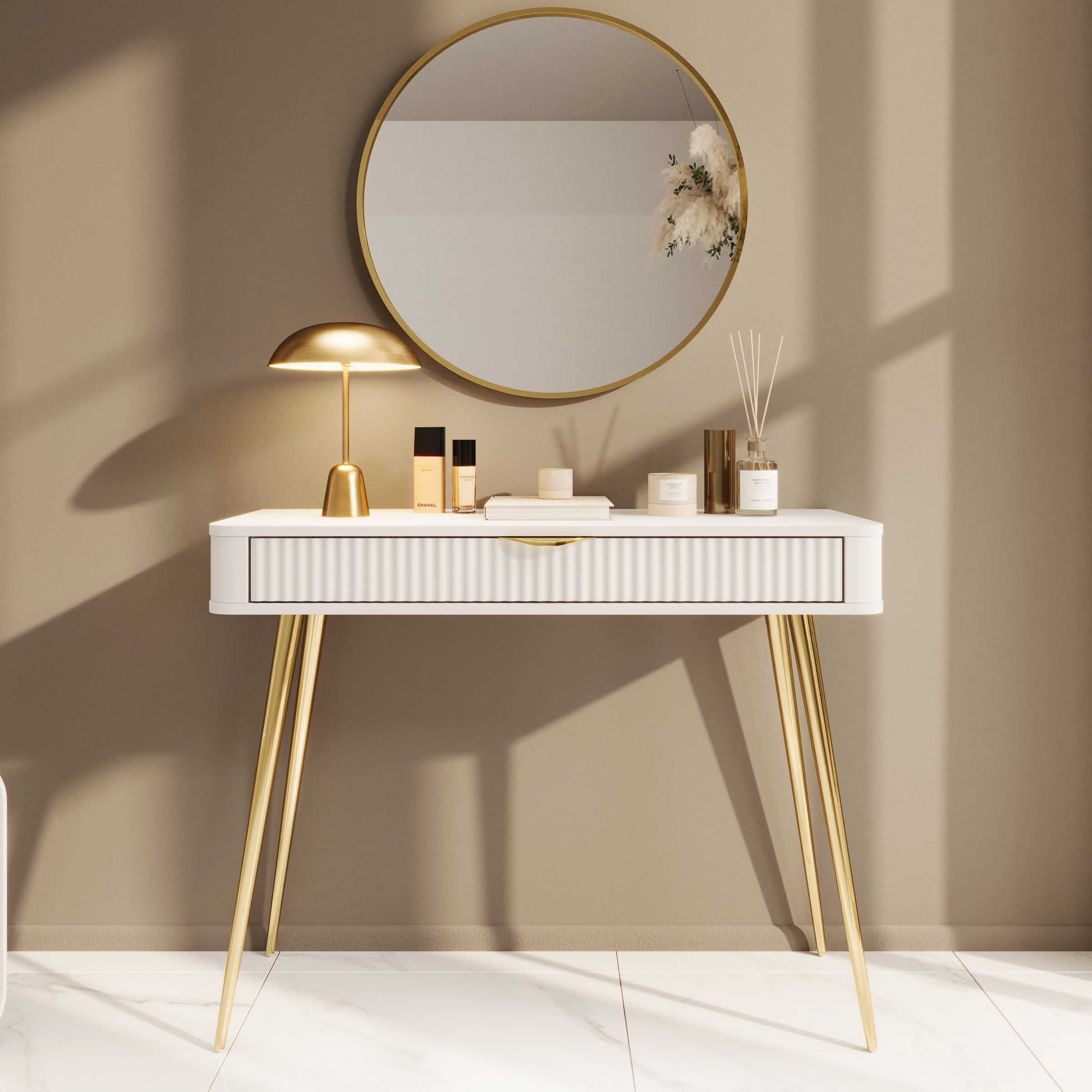 Lima - Kaptafel - Wit - 100x38x78 cm