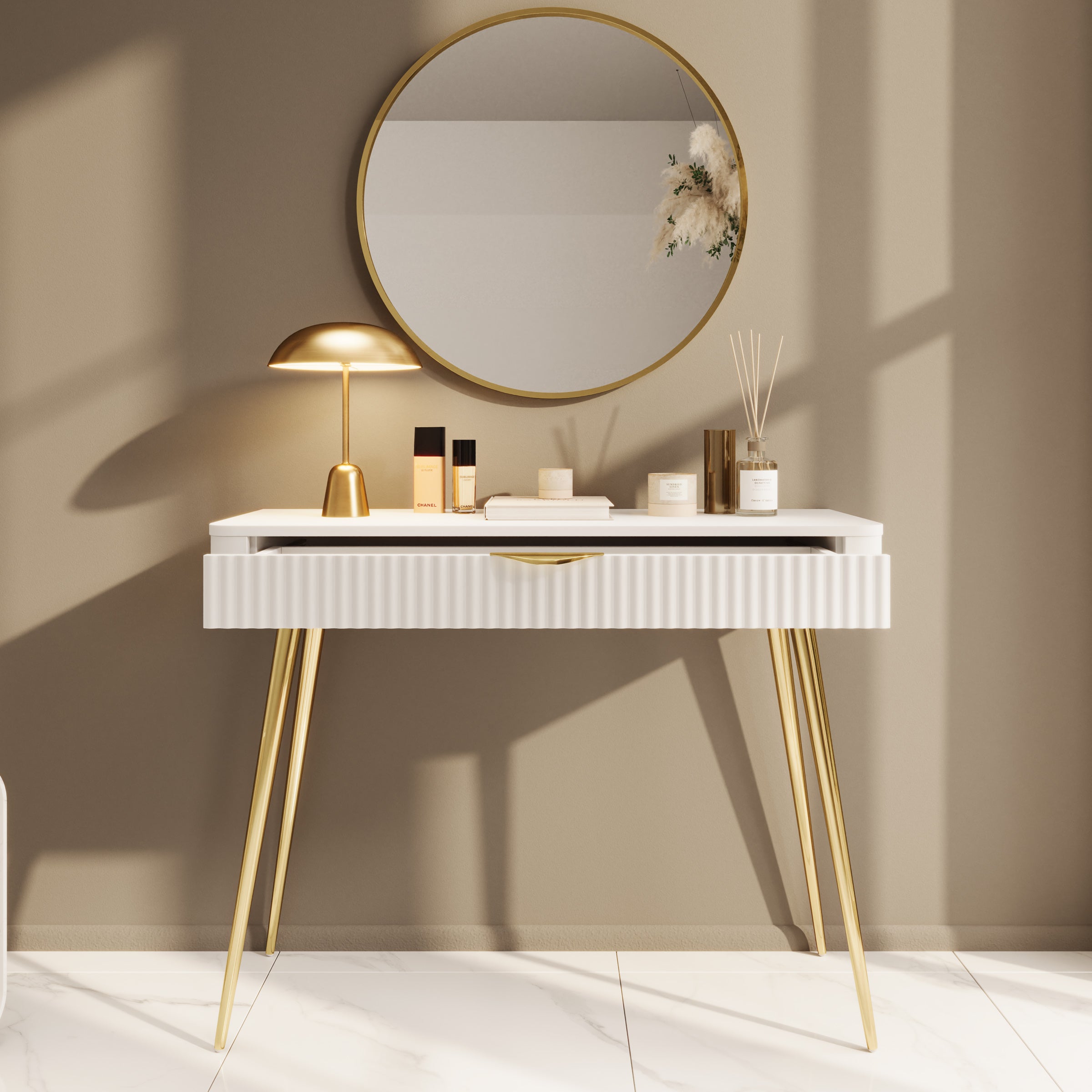 Lima - Kaptafel - Wit - 100x38x78 cm