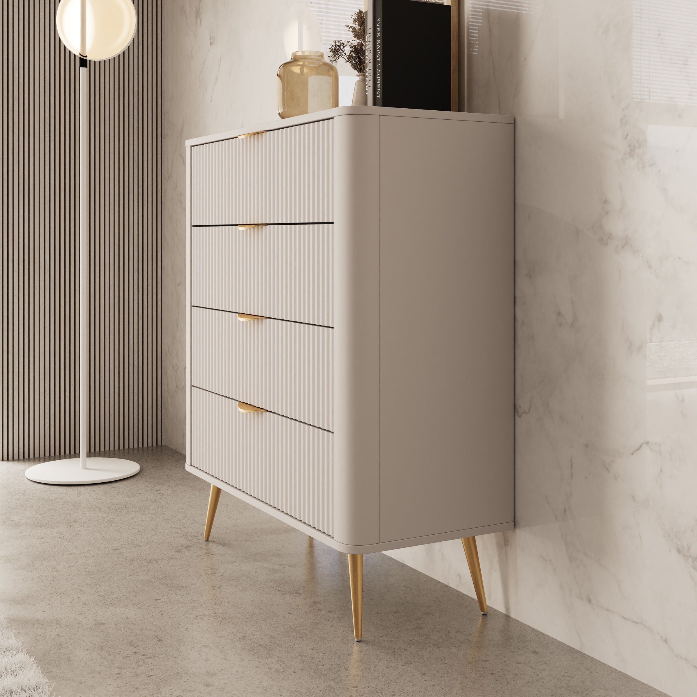 Lima - Ladekast - Beige - 88x38x101 cm