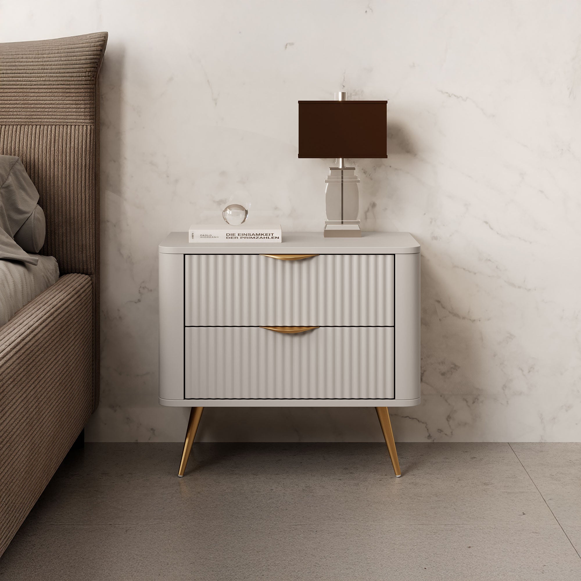 Lima - Nachtkastje - Beige - 63x38x55 cm