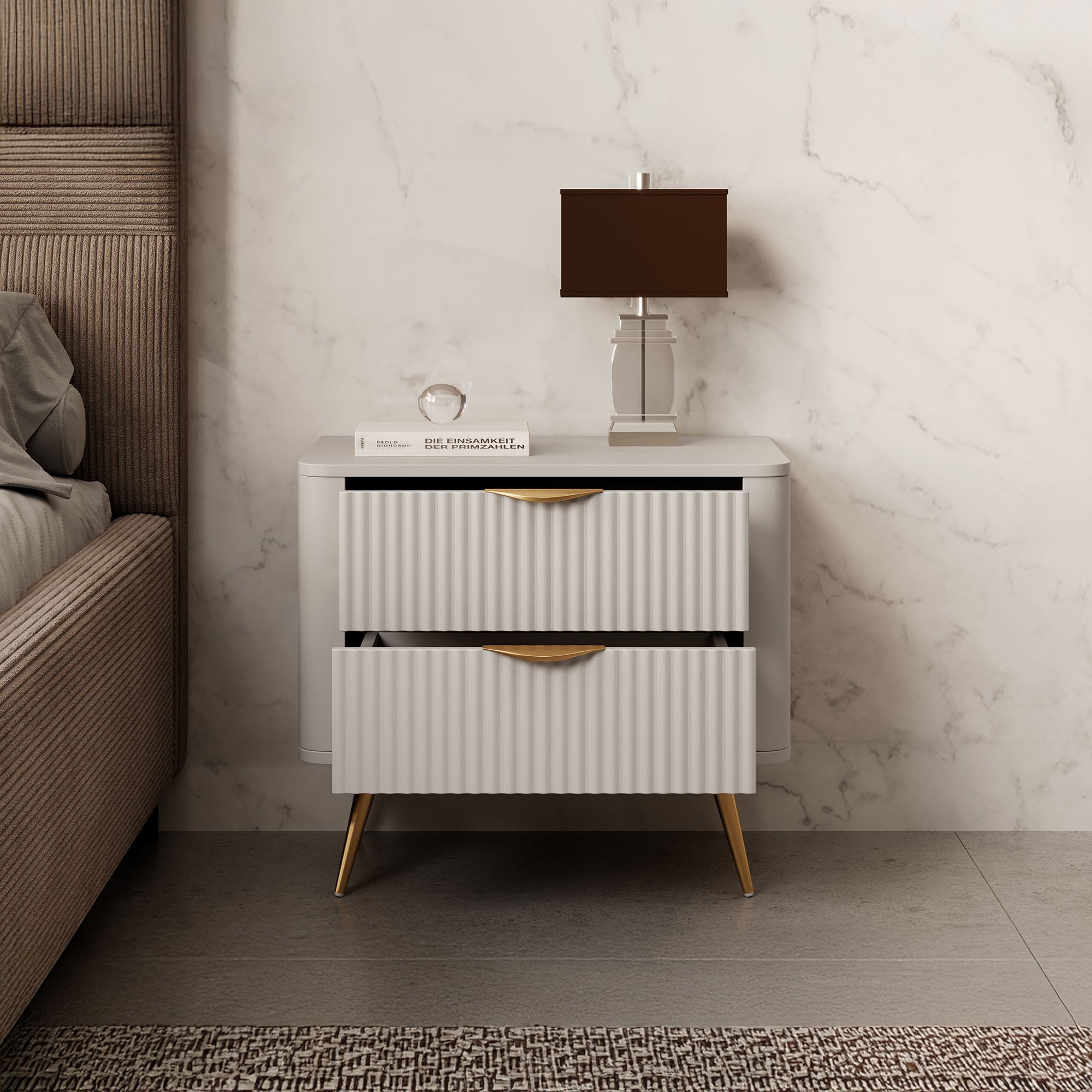 Lima - Nachtkastje - Beige - 63x38x55 cm