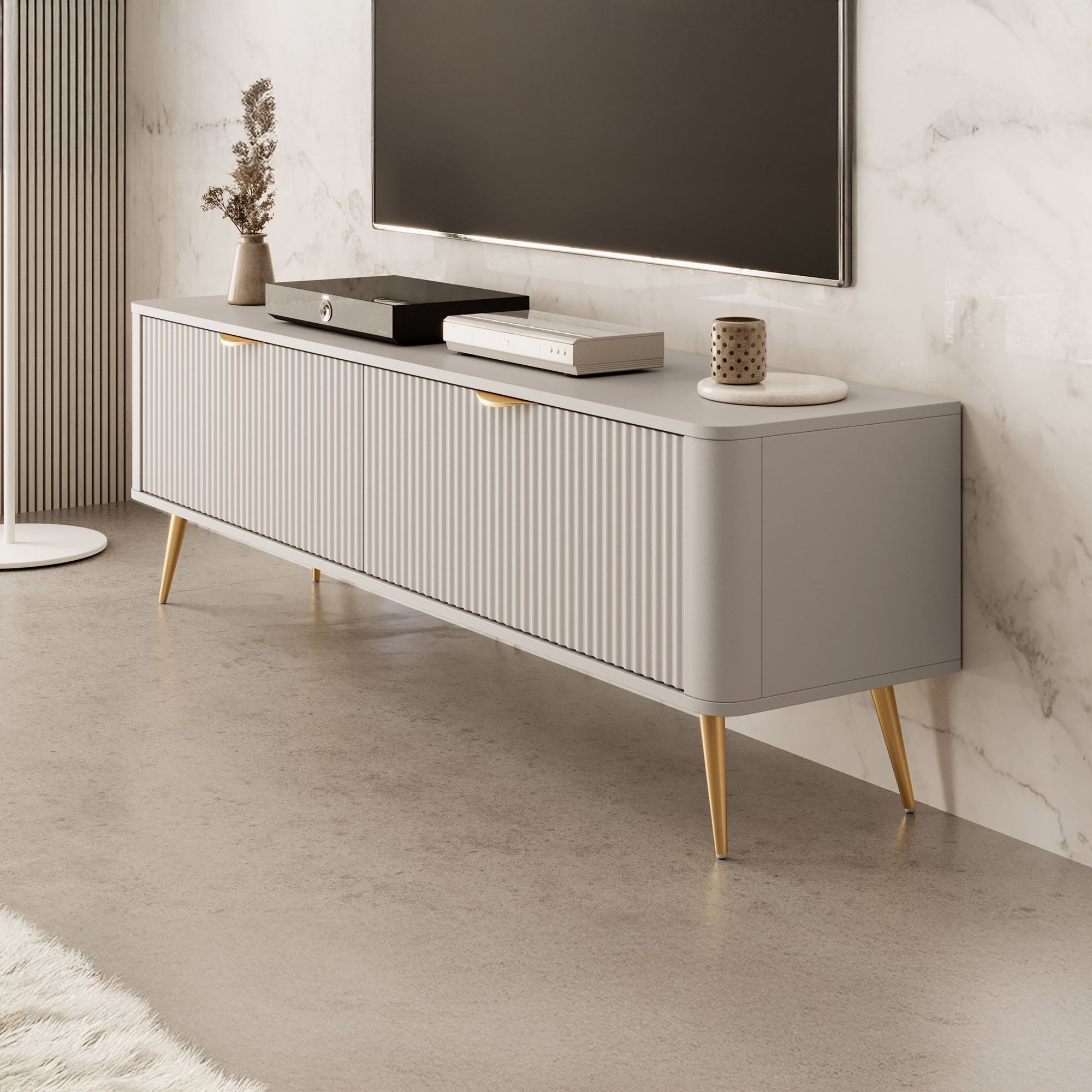Lima - TV-Meubel - Beige - 163x38x51 cm