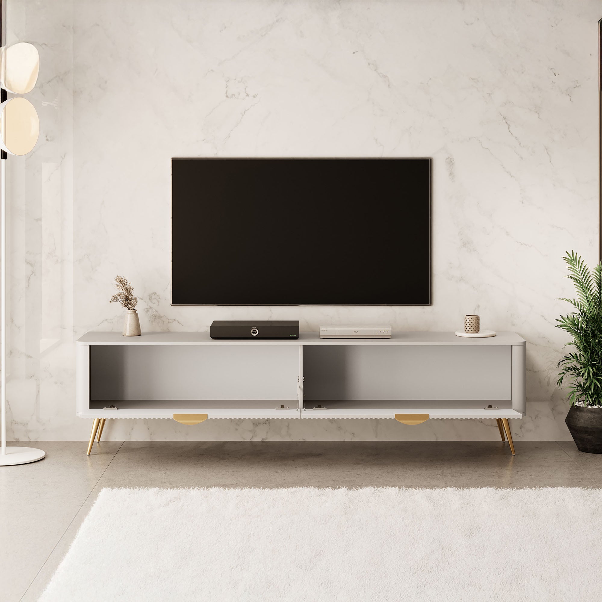 Lima - TV-Meubel - Beige - 200x38x51 cm