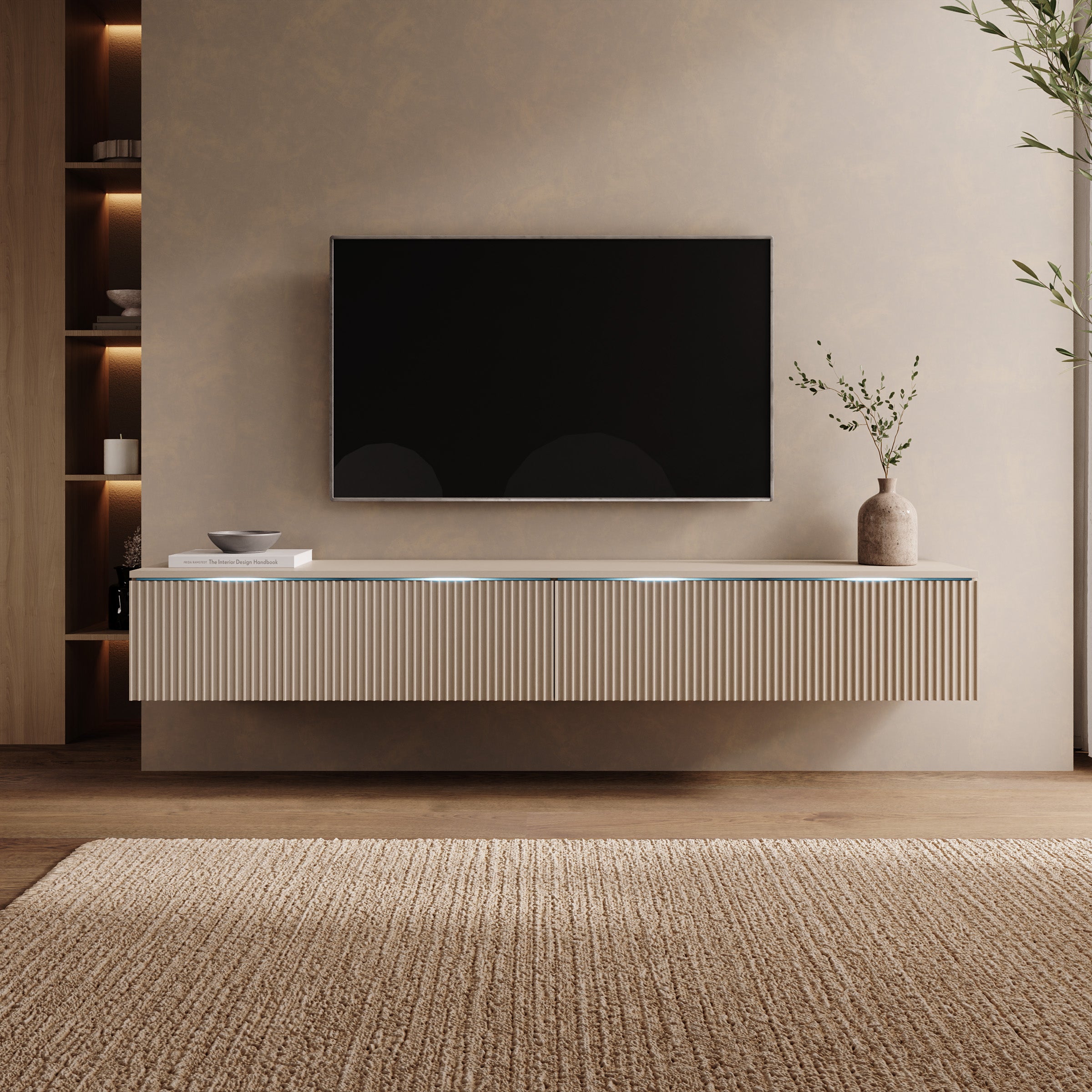 Loft - TV-Meubel - Beige - 180x33x30 cm
