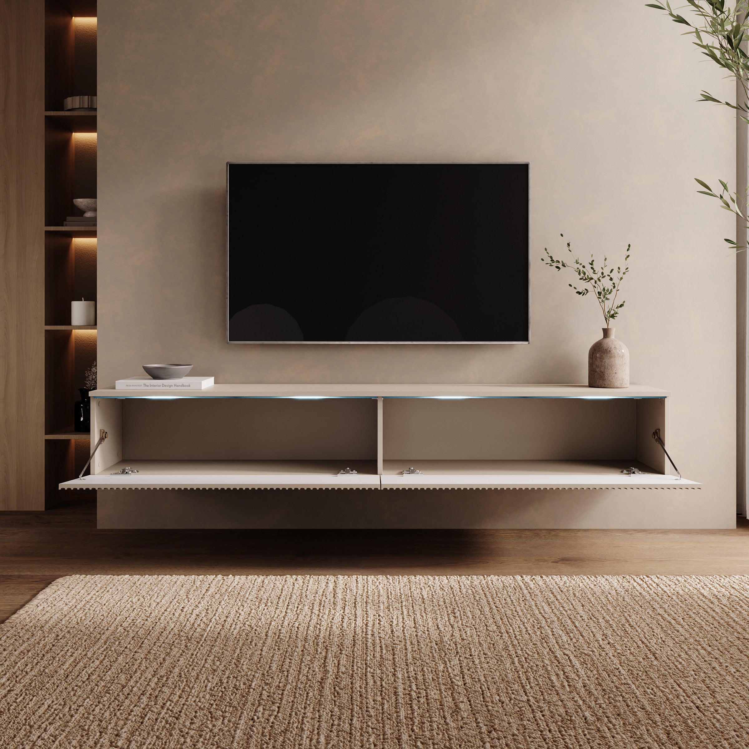 Loft - TV-Meubel - Beige - 180x33x30 cm