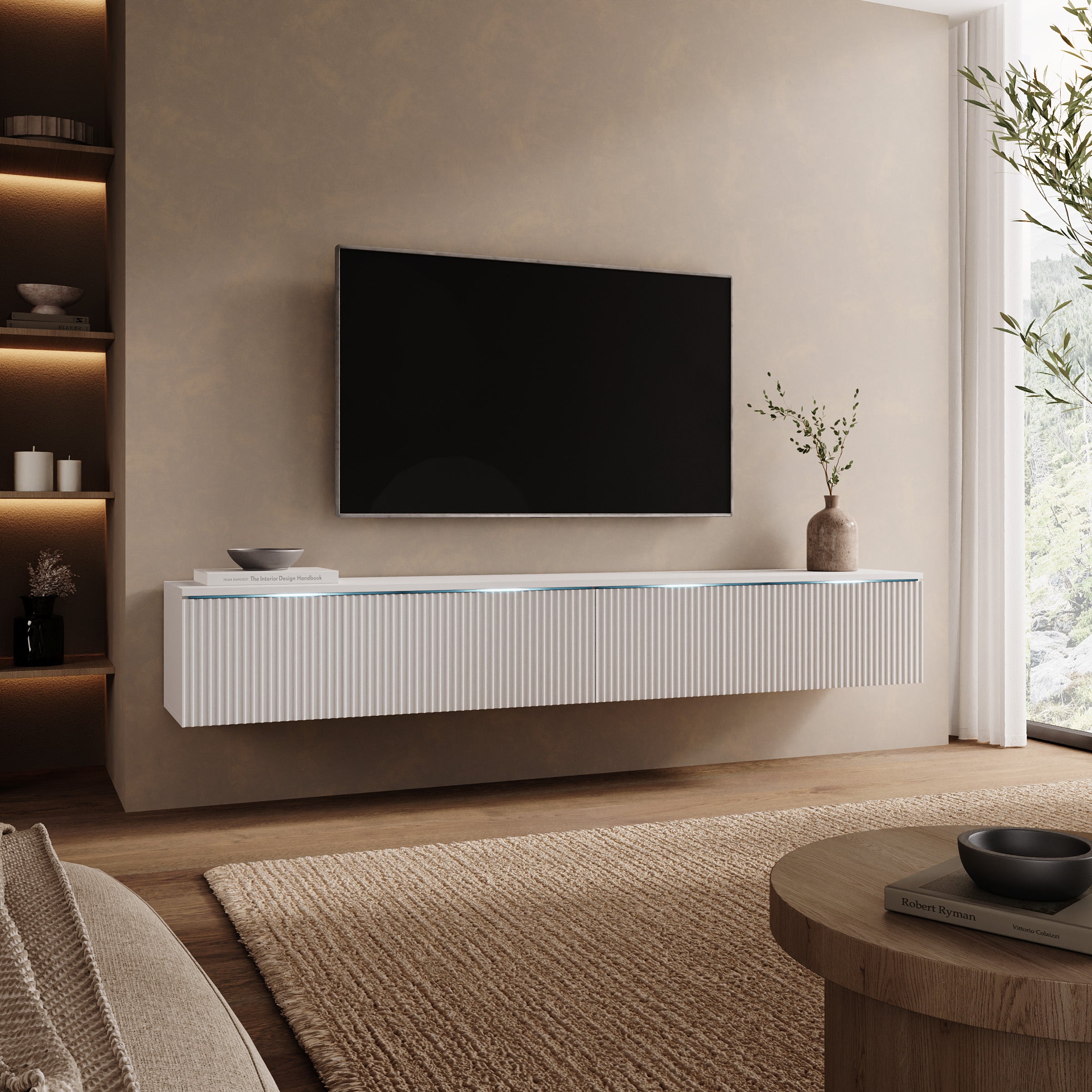 Loft - TV-Meubel - Wit - 180x33x30 cm