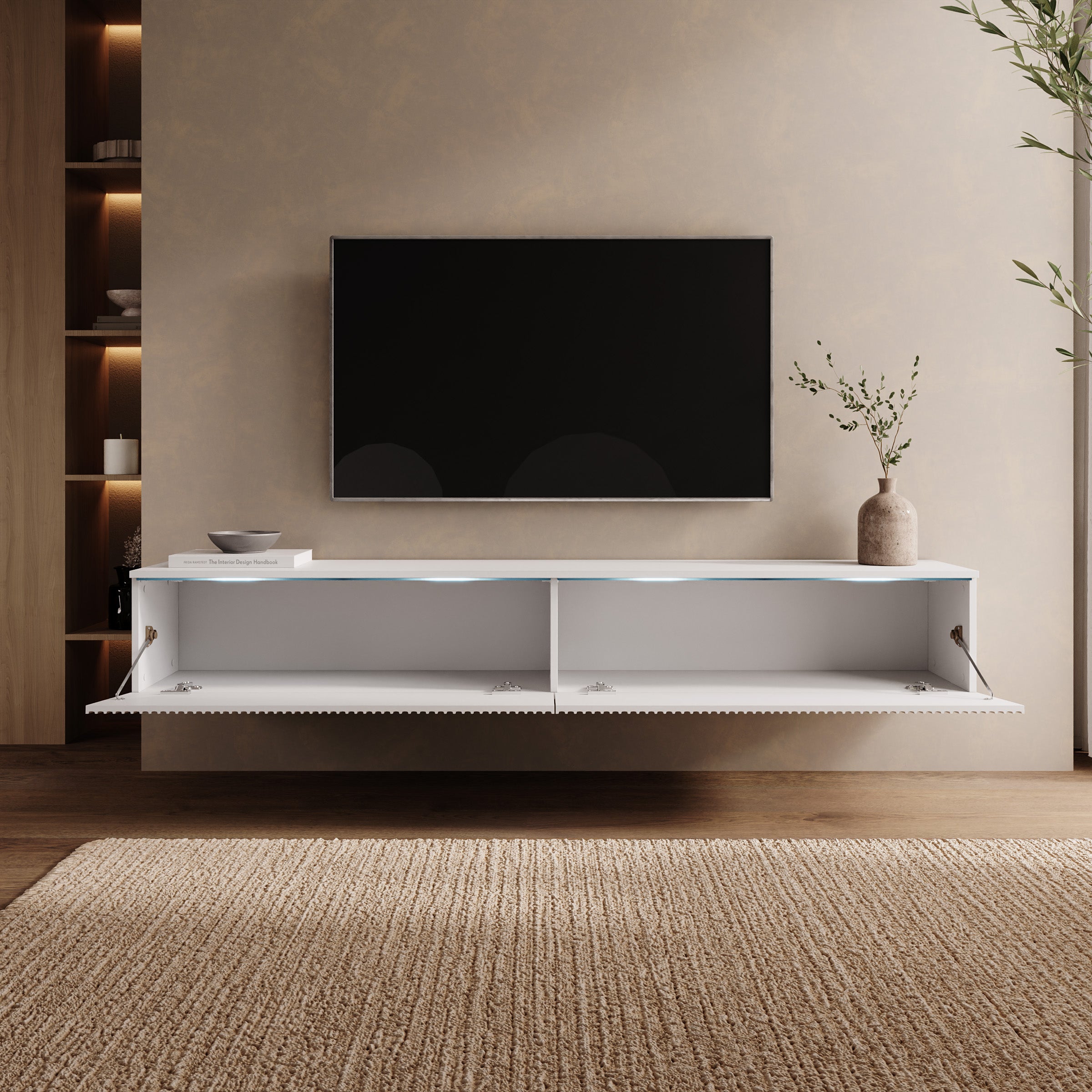 Loft - TV-Meubel - Wit - 180x33x30 cm