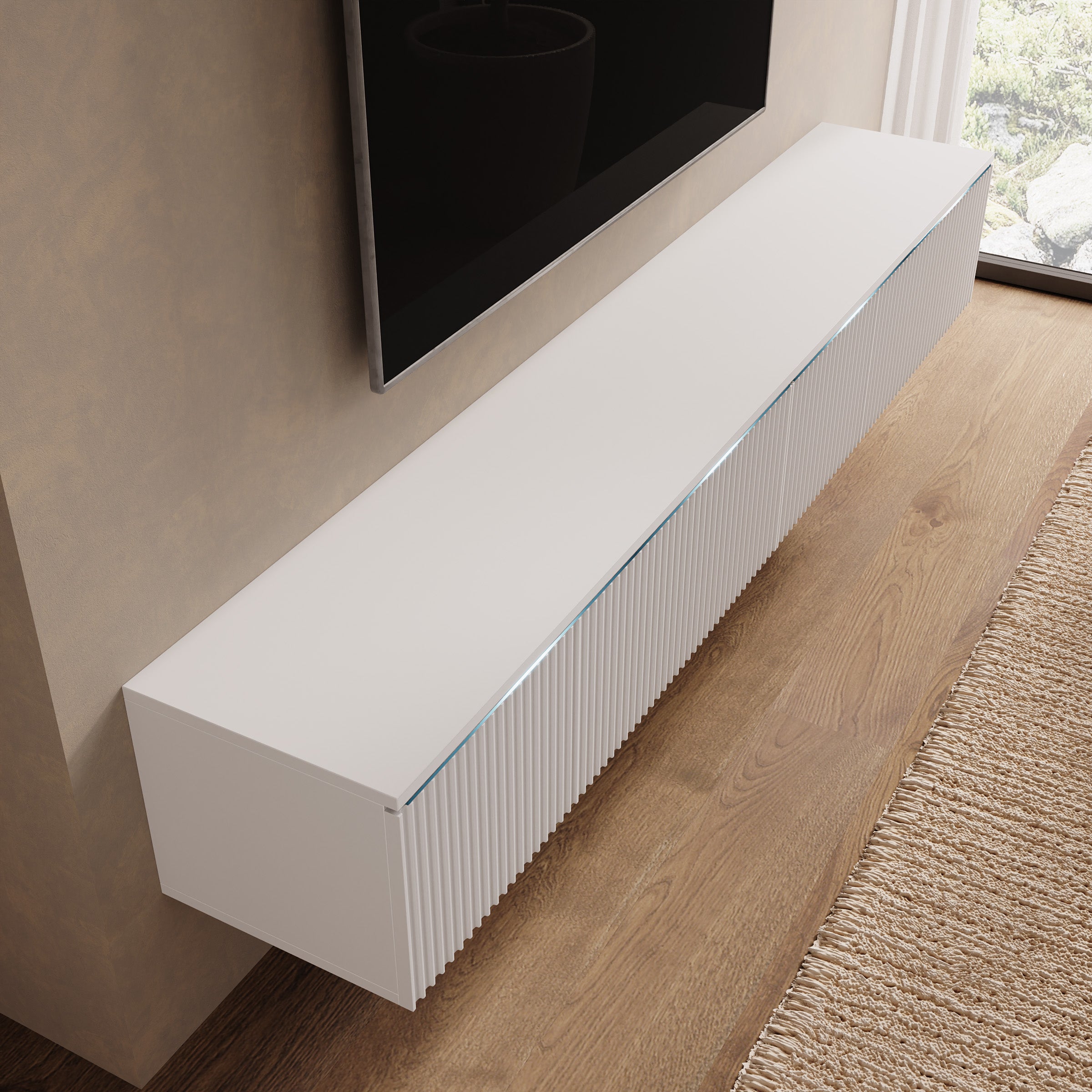 Loft - TV-Meubel - Wit - 180x33x30 cm