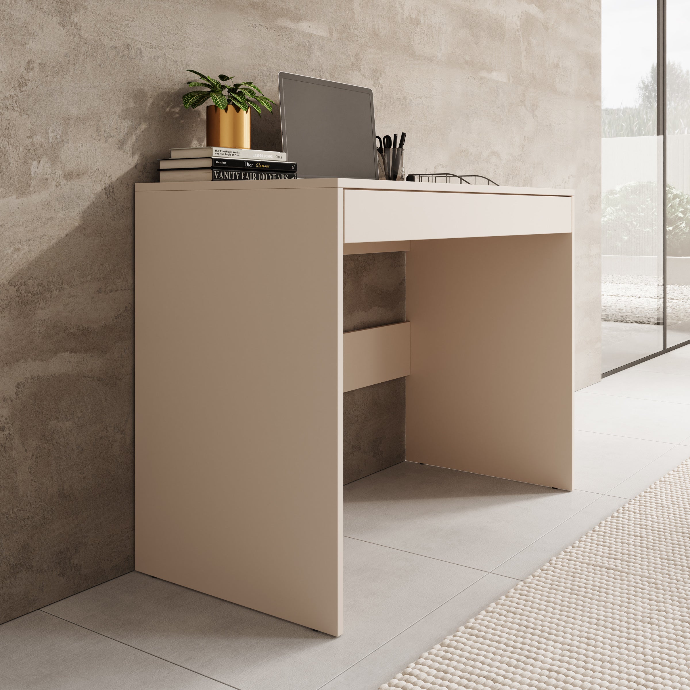 Lombok - Bureau - Beige - 100x50x76 cm