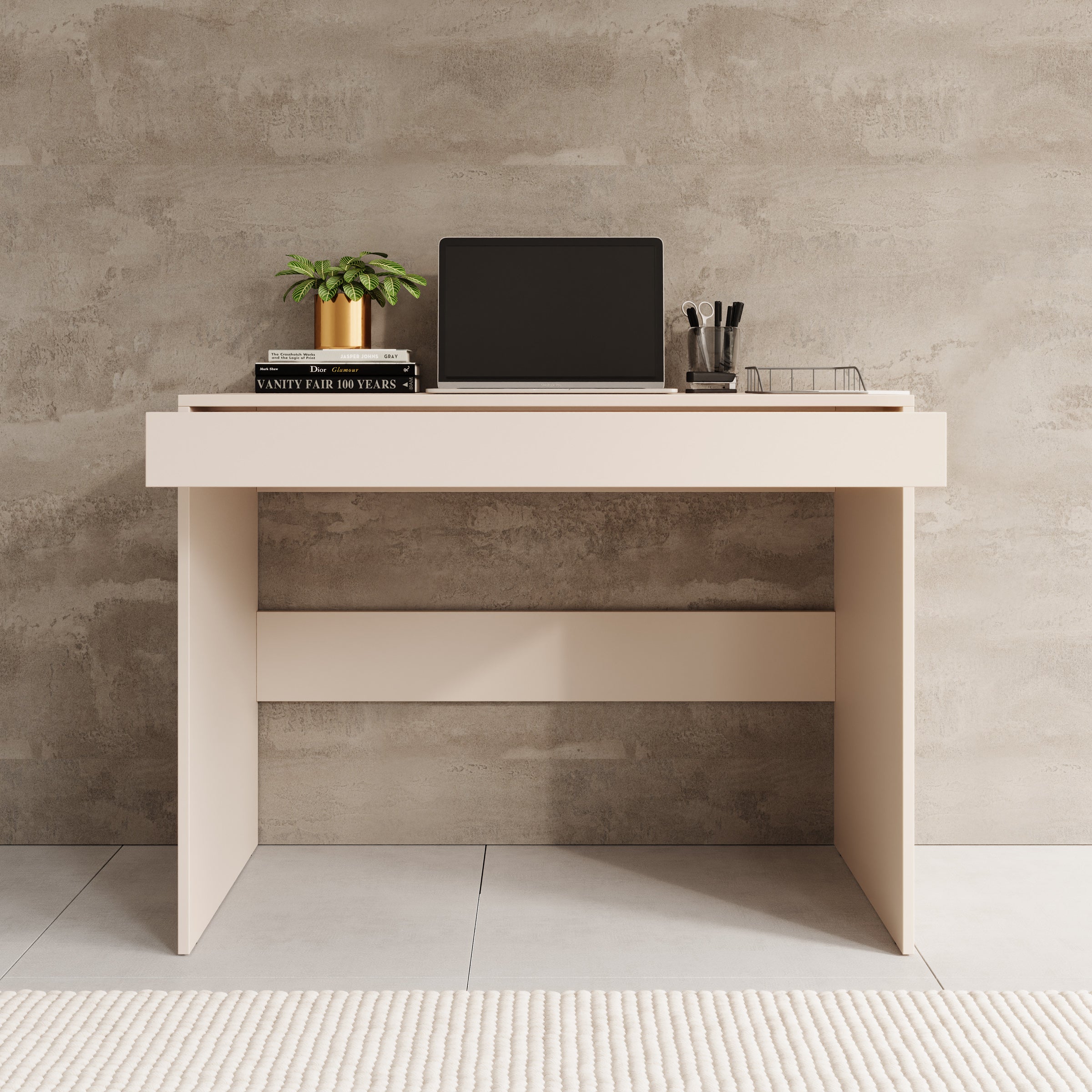 Lombok - Bureau - Beige - 100x50x76 cm