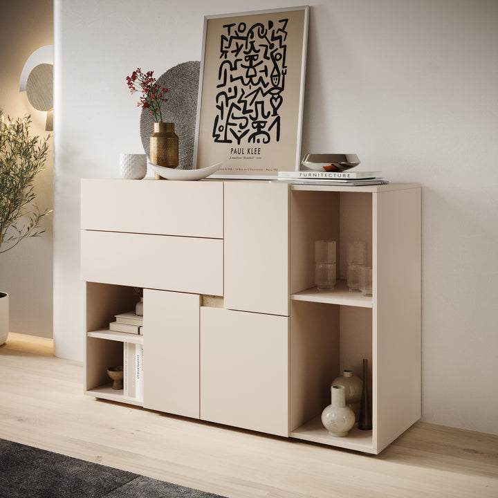 Lombok - Dressoir - Beige - 120x85x42 cm