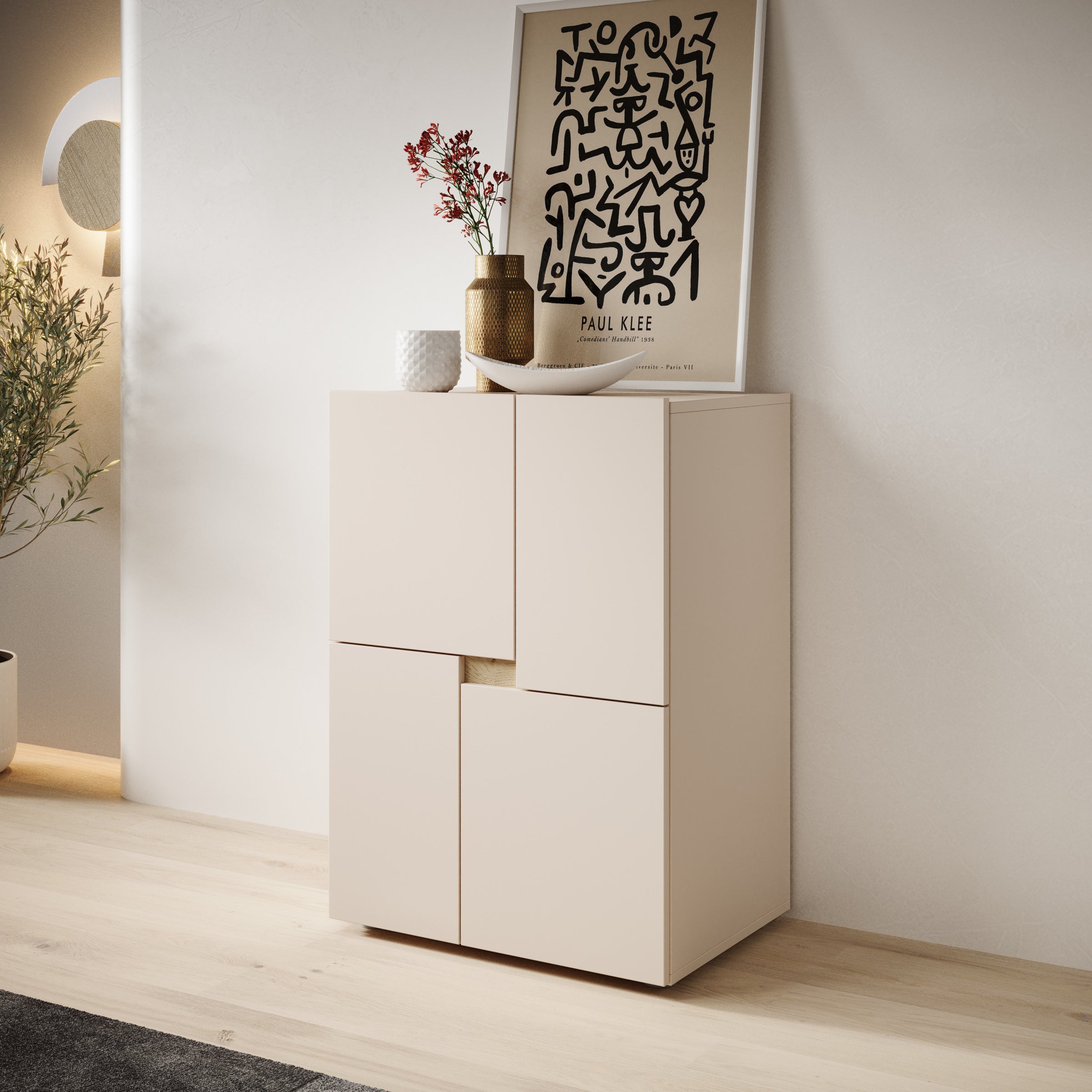 Lombok - Dressoir - Beige - 60x42x85 cm