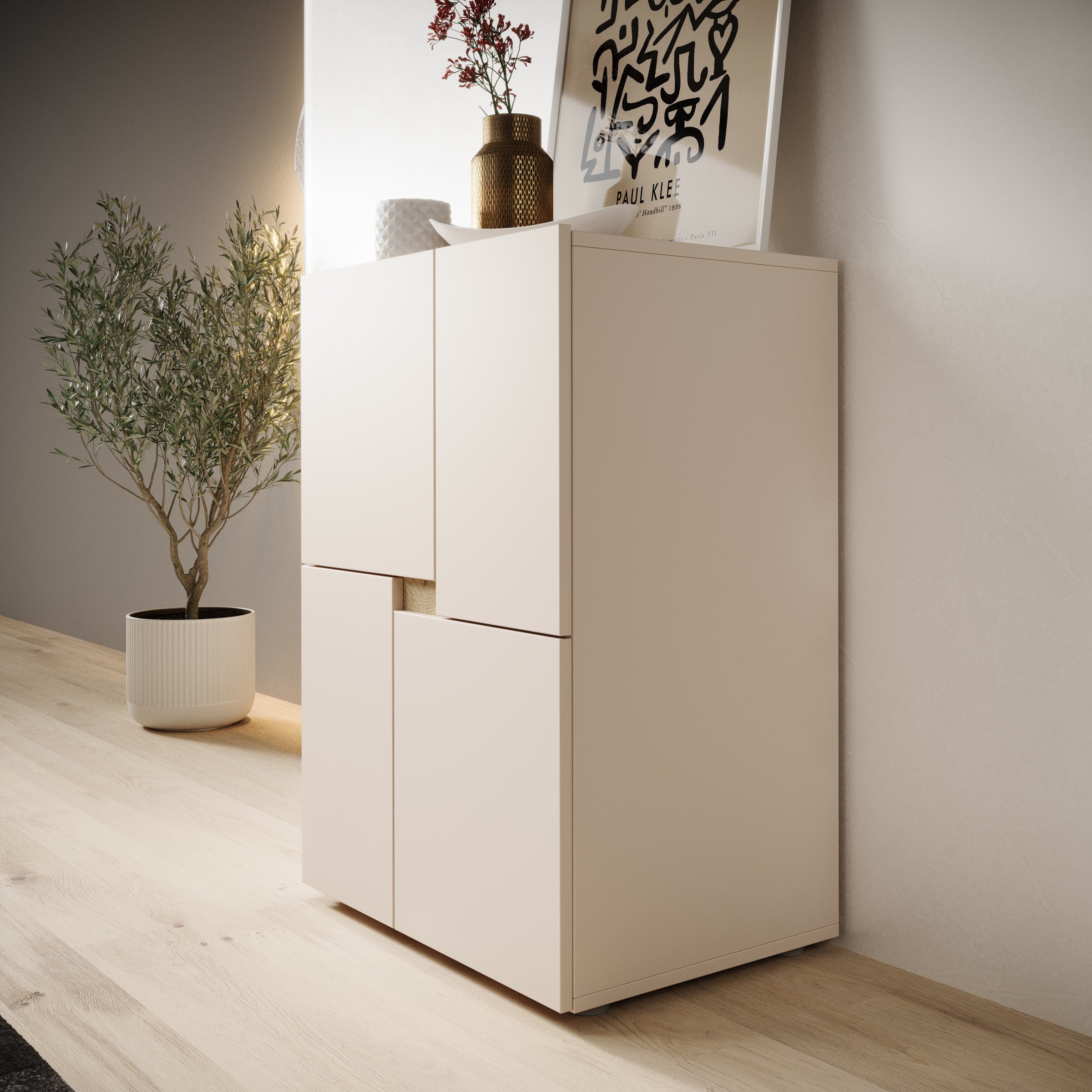 Lombok - Dressoir - Beige - 60x42x85 cm