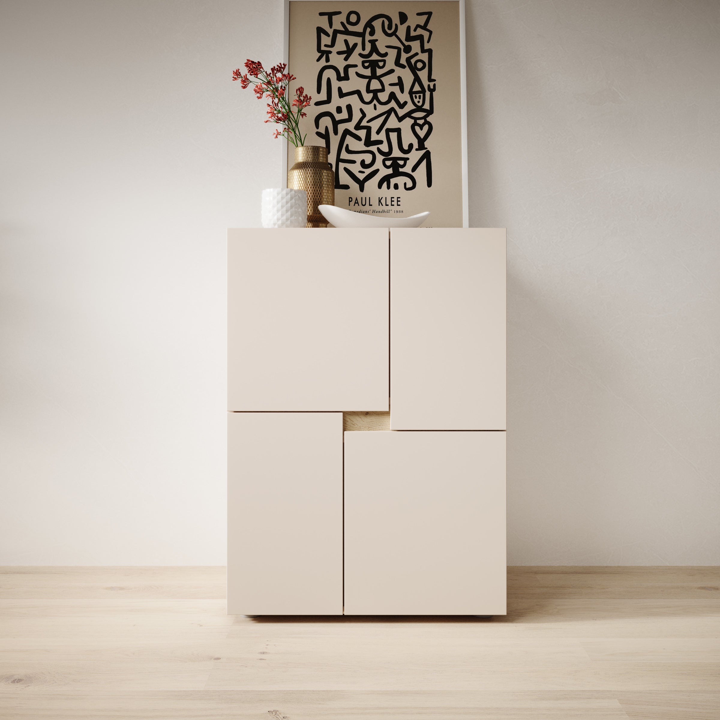 Lombok - Dressoir - Beige - 60x42x85 cm