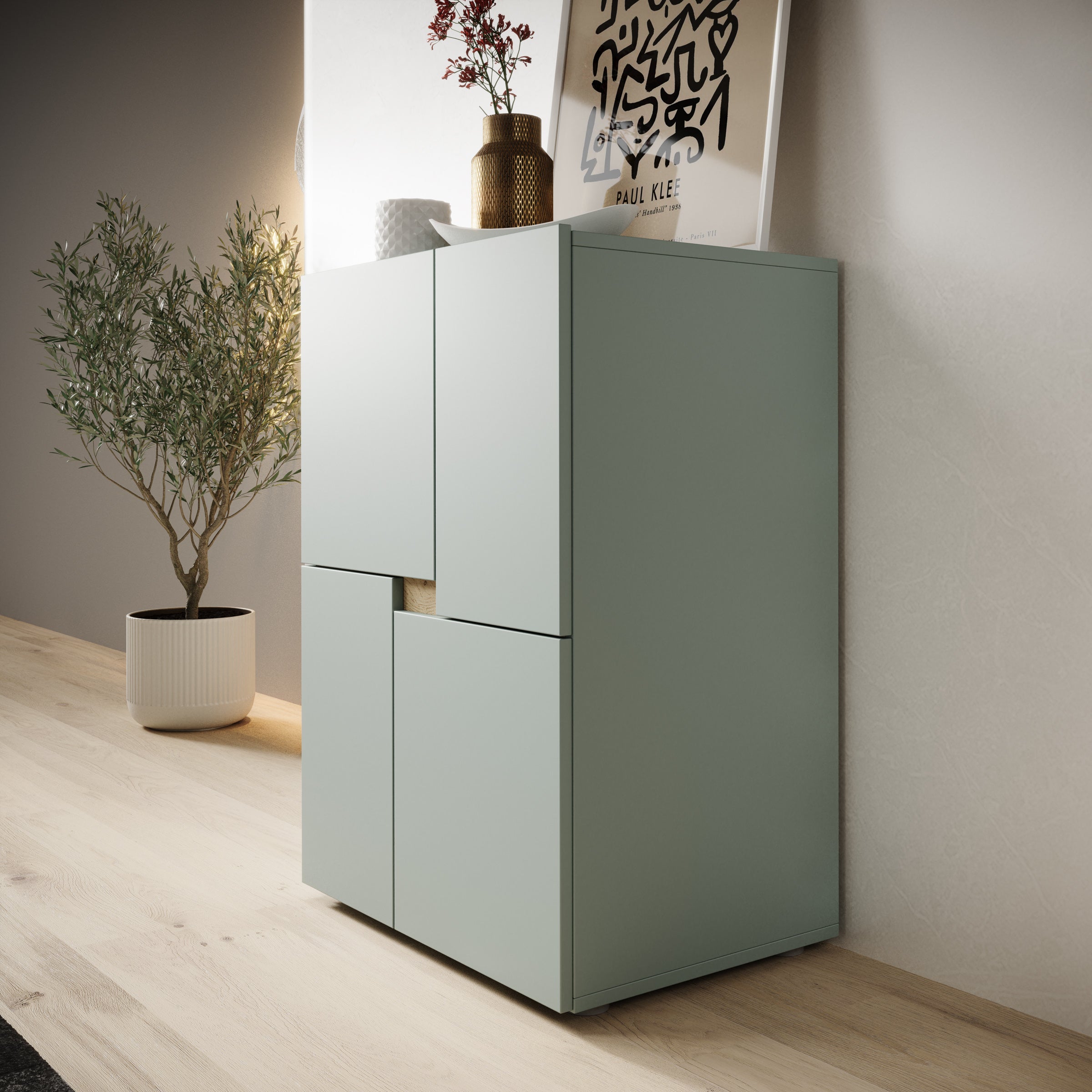 Lombok - Dressoir - Groen - 60x42x85 cm