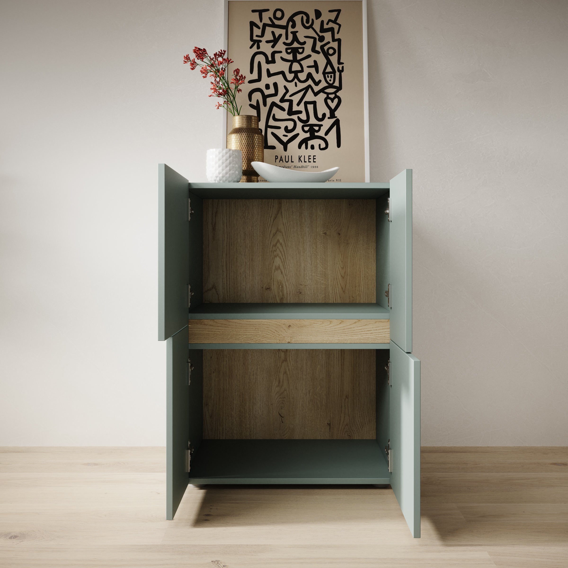 Lombok - Dressoir - Groen - 60x42x85 cm