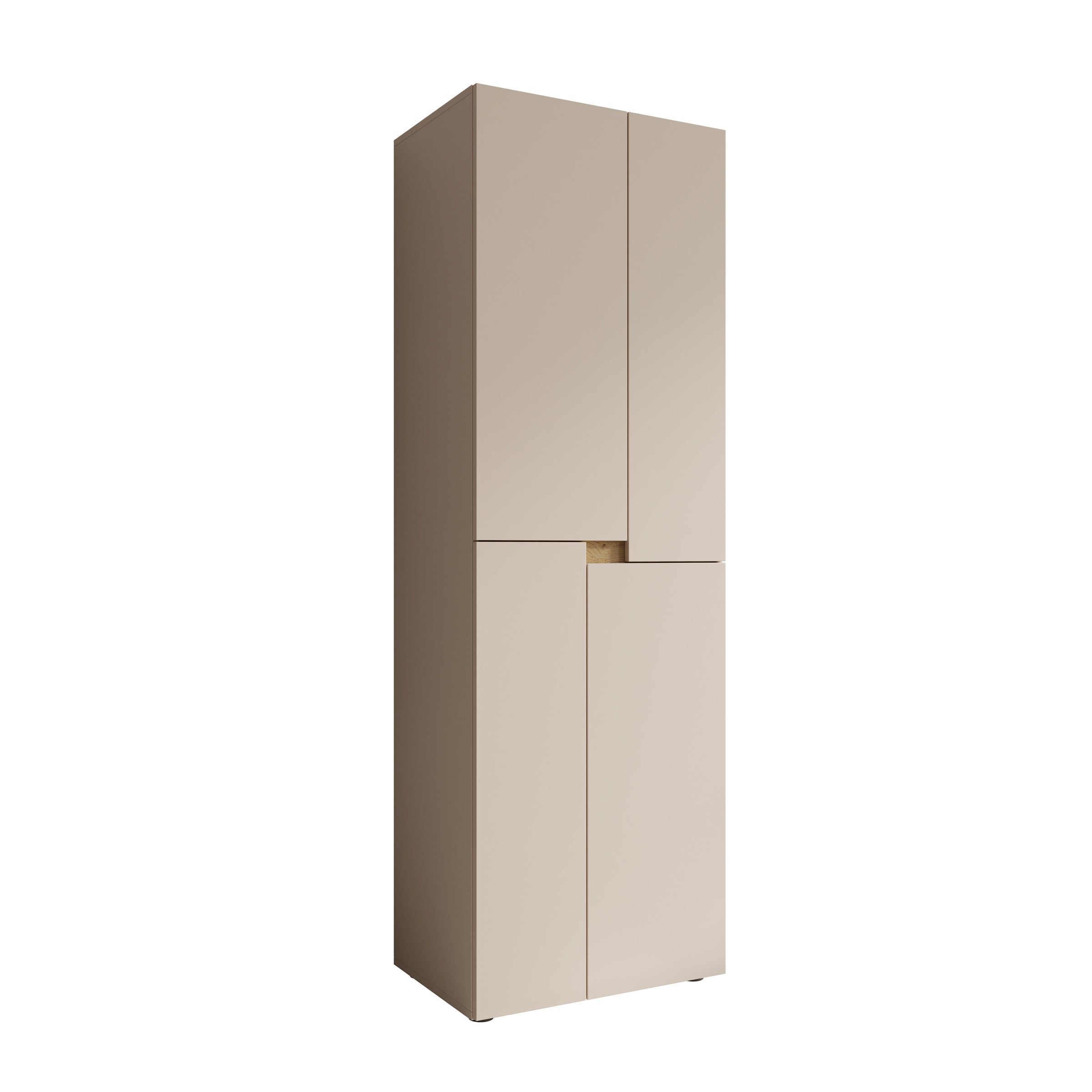 Lombok - Kledingkast met 4 deuren - Beige - 60x42x184 cm