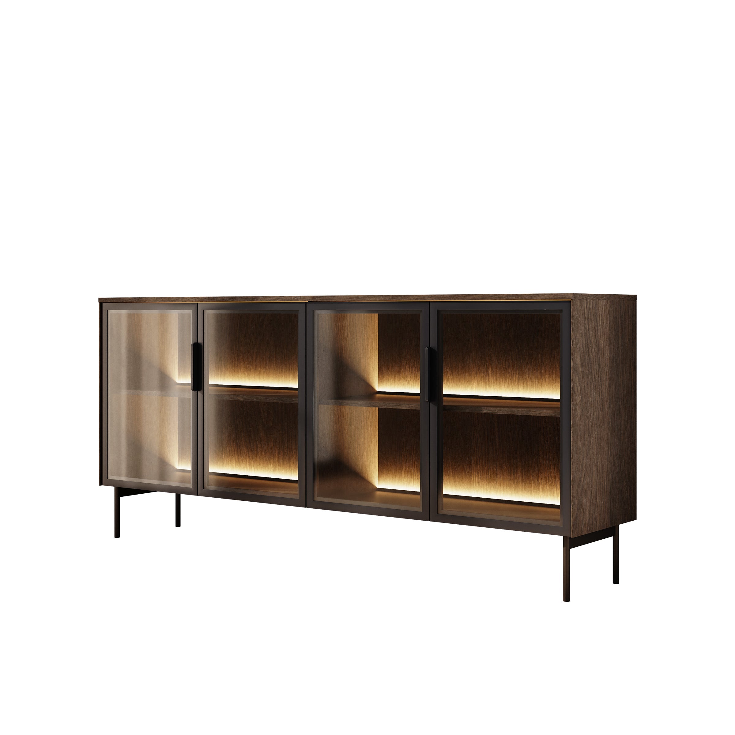 Lomo - Dressoir - Donker eiken - 181x39x83 cm