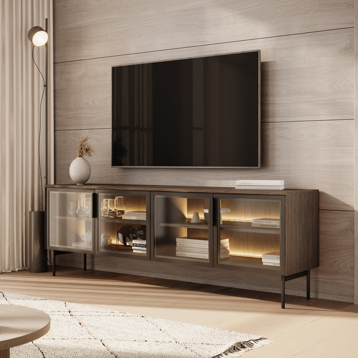 Lomo - TV-Meubel - Donker eiken - 181x39x62 cm