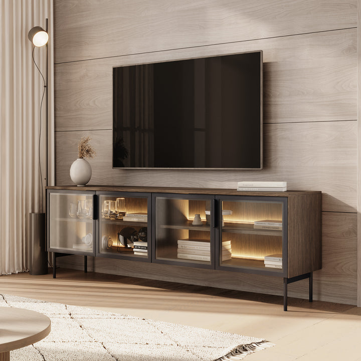 Lomo - TV-Meubel - Donker eiken - 181x39x62 cm