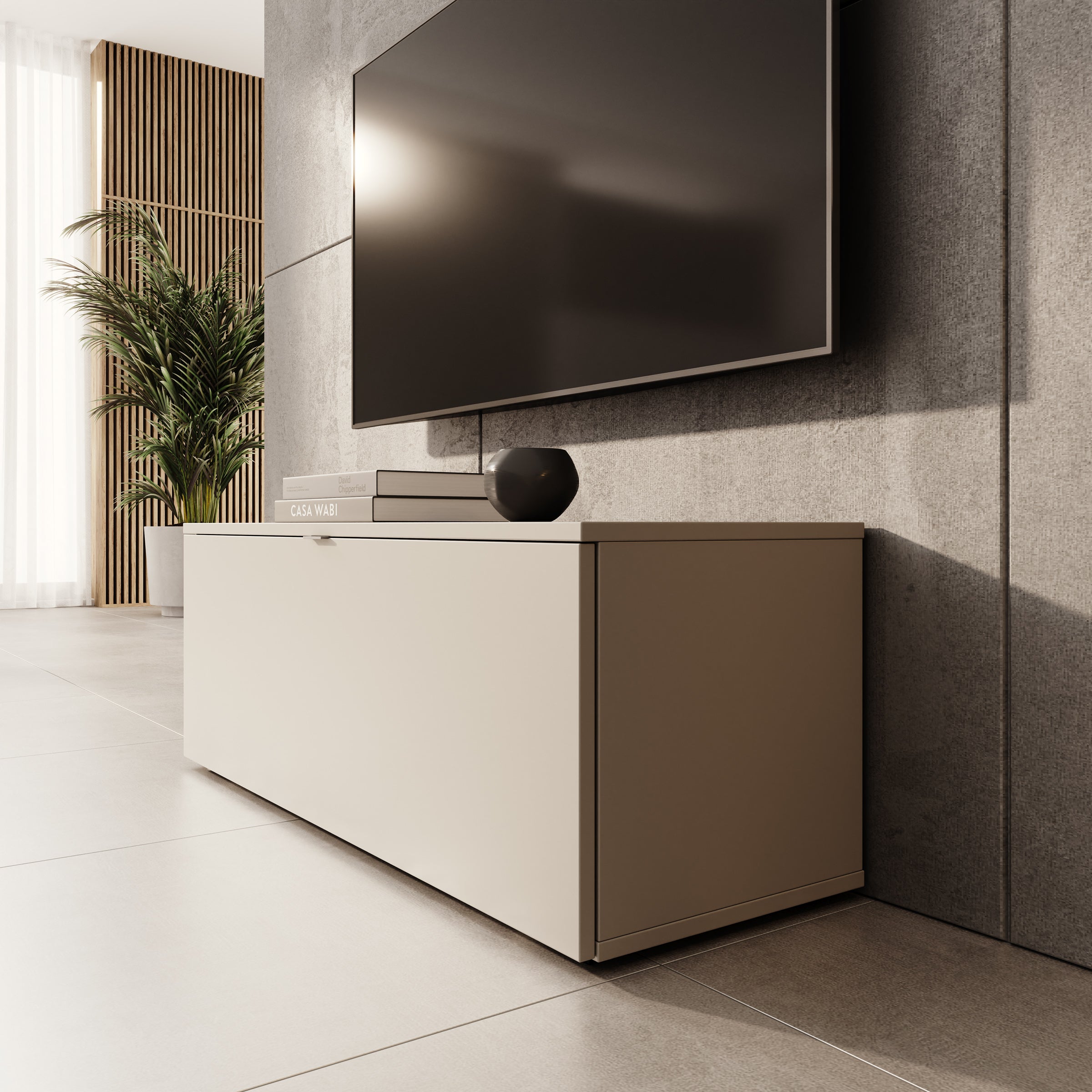 Lornes - TV-Meubel - Beige - 100x35x38 cm