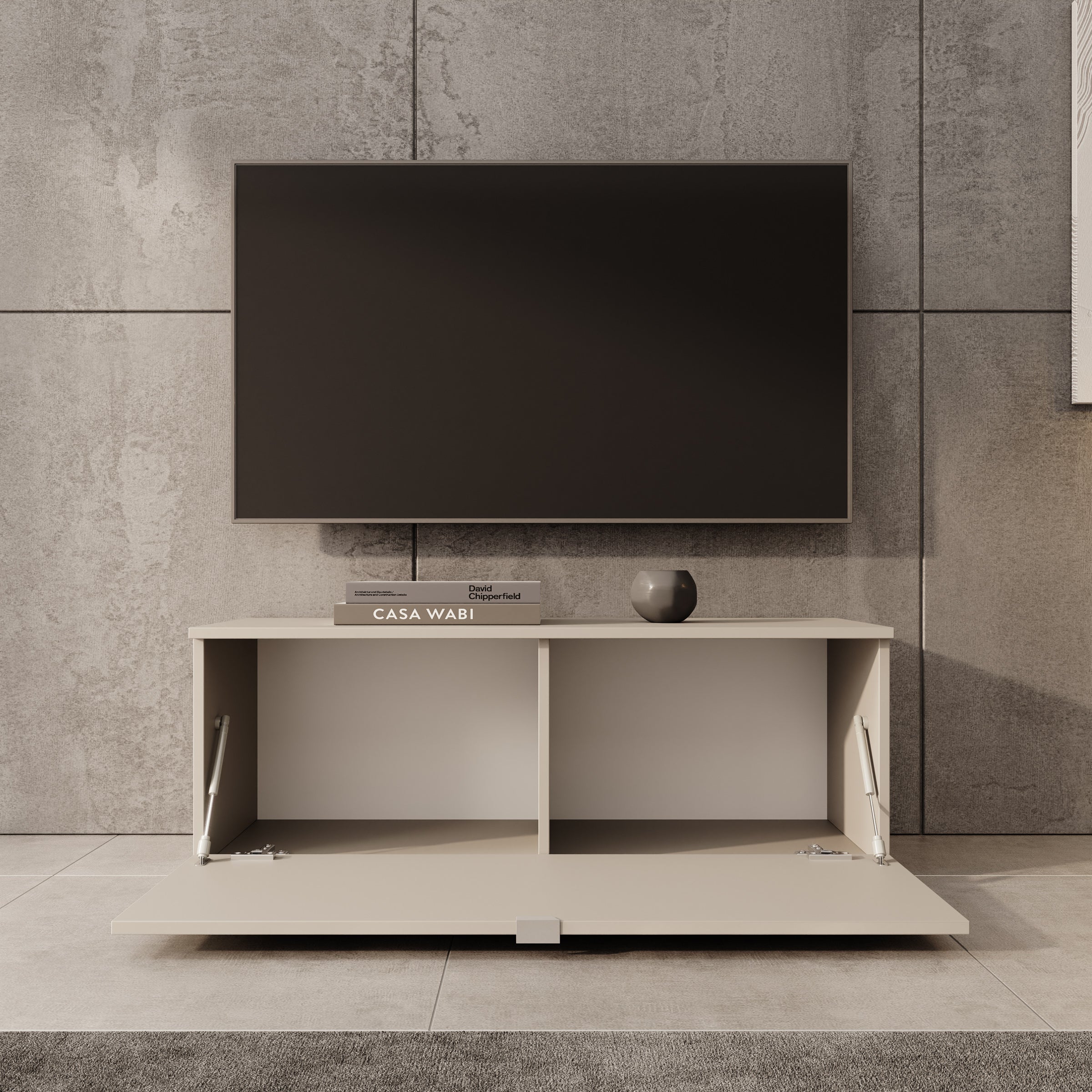 Lornes - TV-Meubel - Beige - 100x35x38 cm