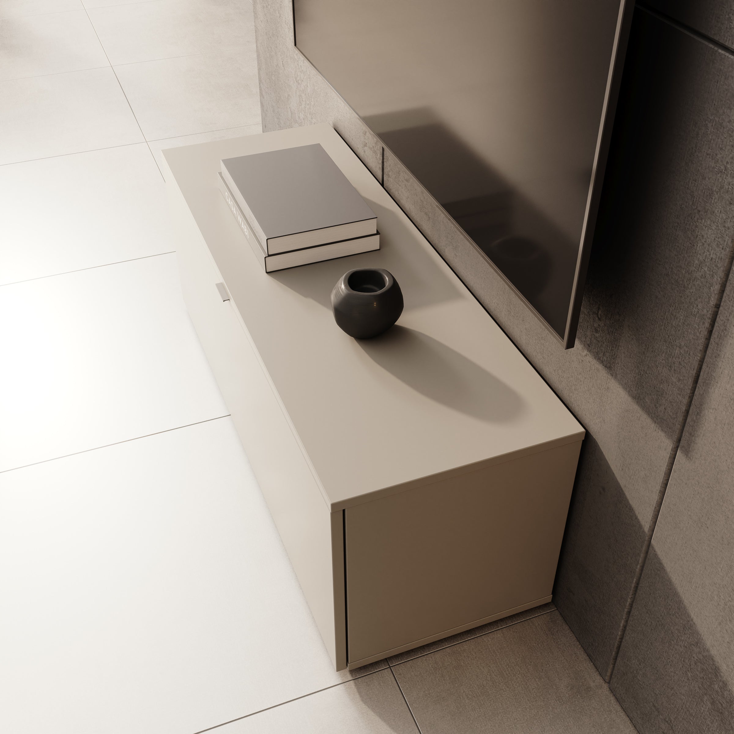 Lornes - TV-Meubel - Beige - 100x35x38 cm