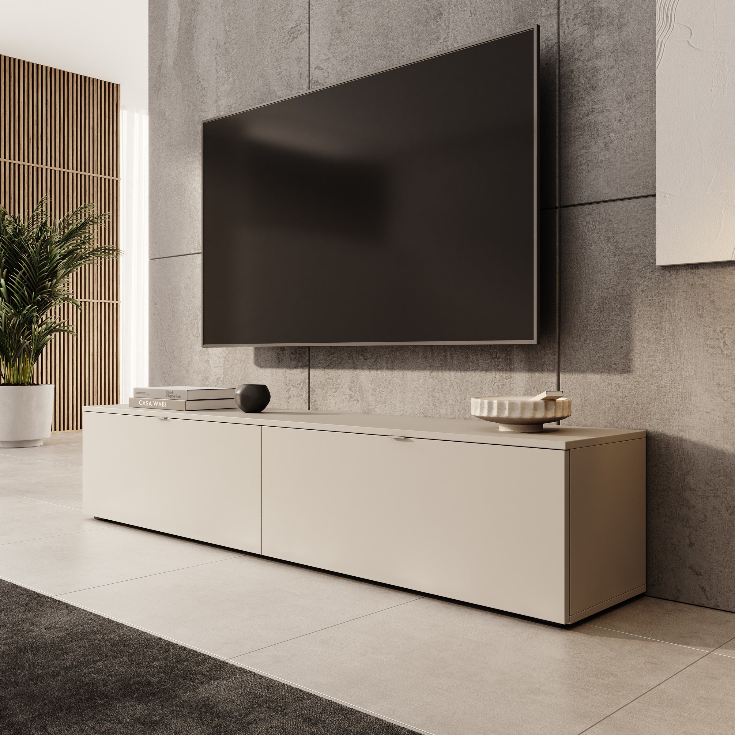 Lornes - TV-Meubel - Beige - 180x35x38 cm